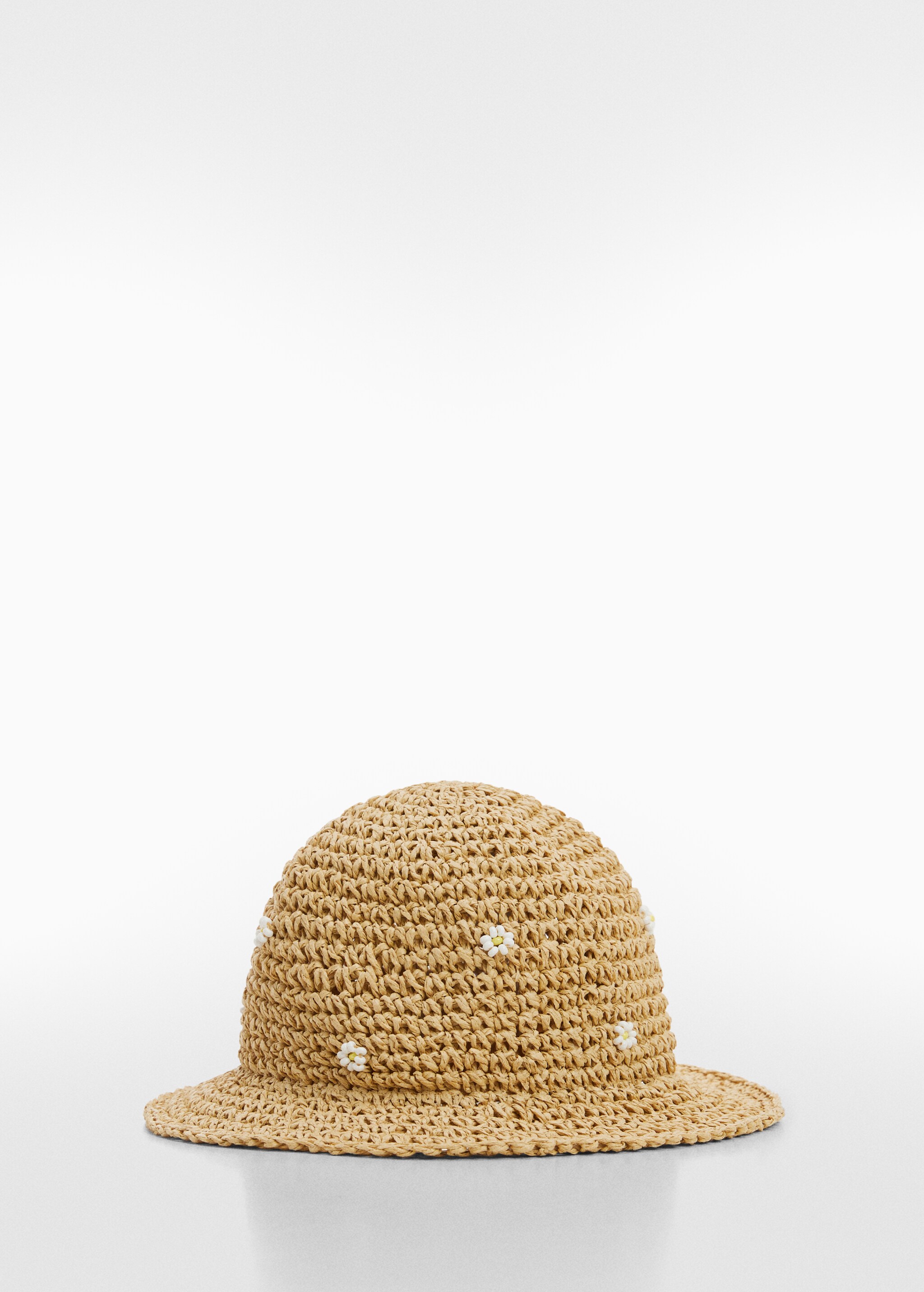 قبعة القش عليها أزهار - منتج دون نموذج