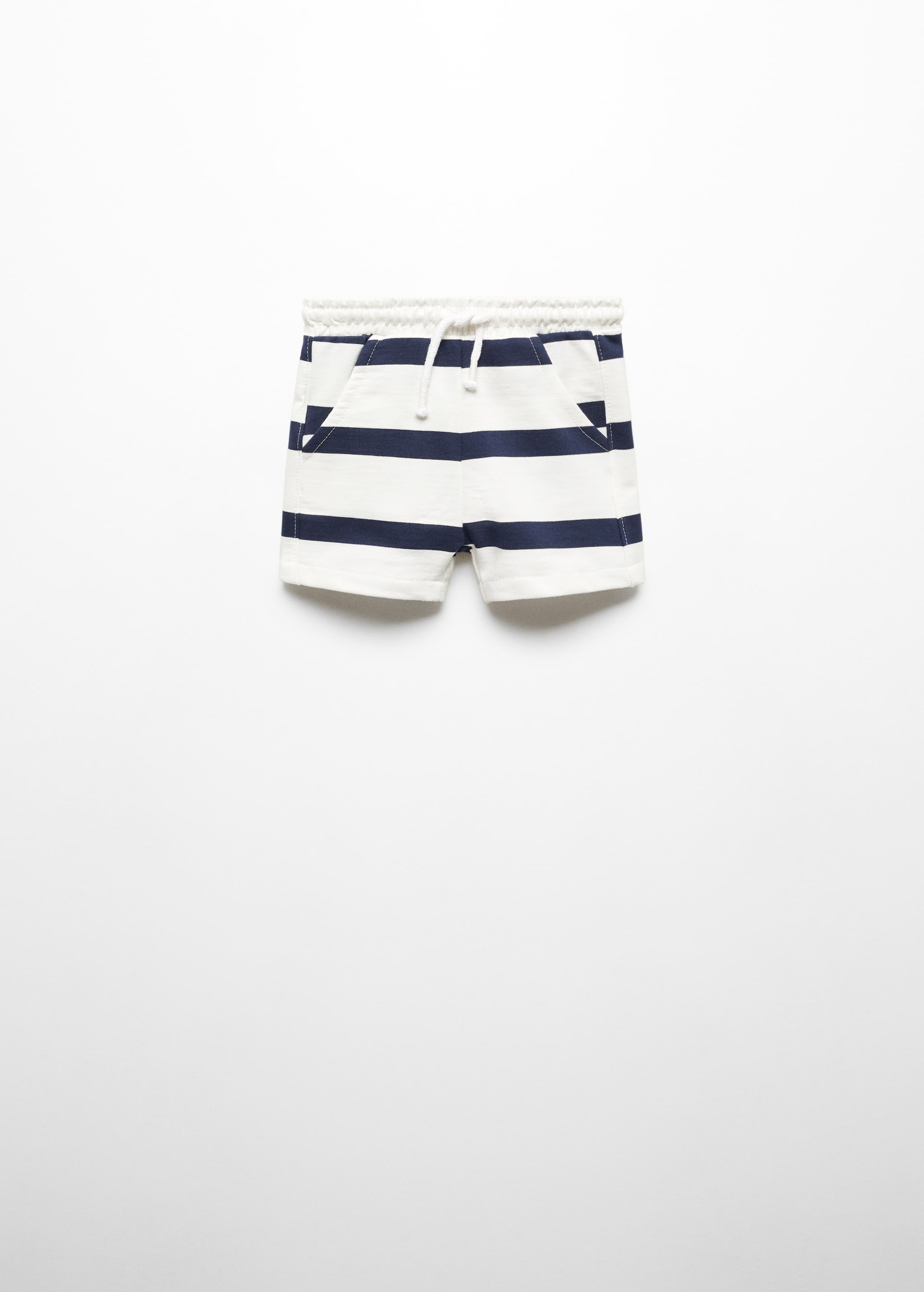 Striped cotton Bermuda shorts - Article without model