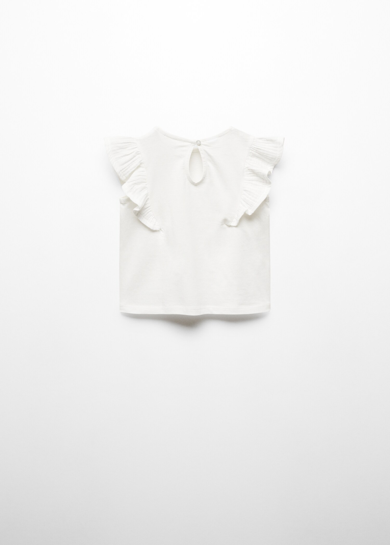 Short-sleeved ruffle t-shirt - Reverse of the article
