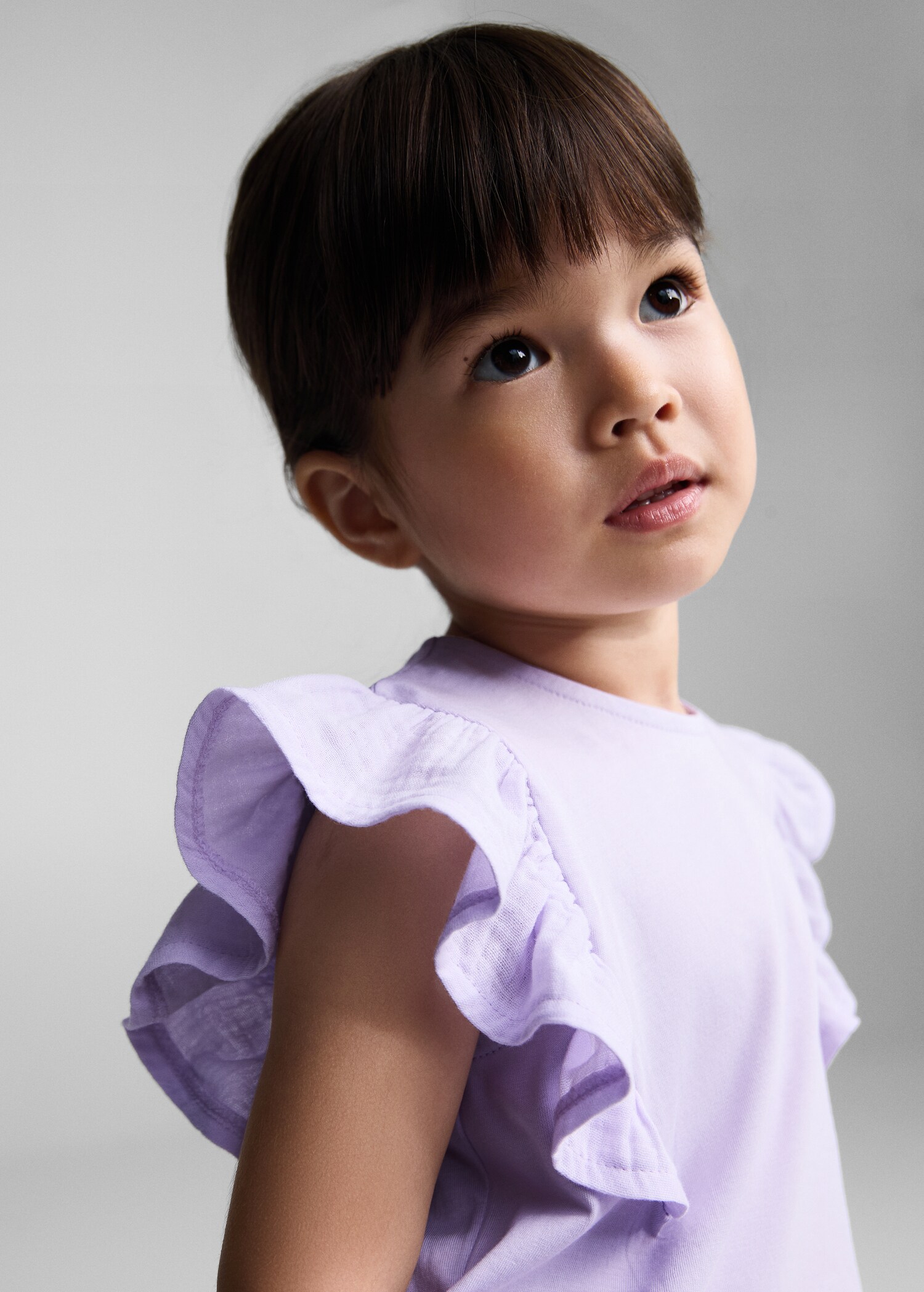 Short-sleeved ruffle t-shirt - Details of the article 1