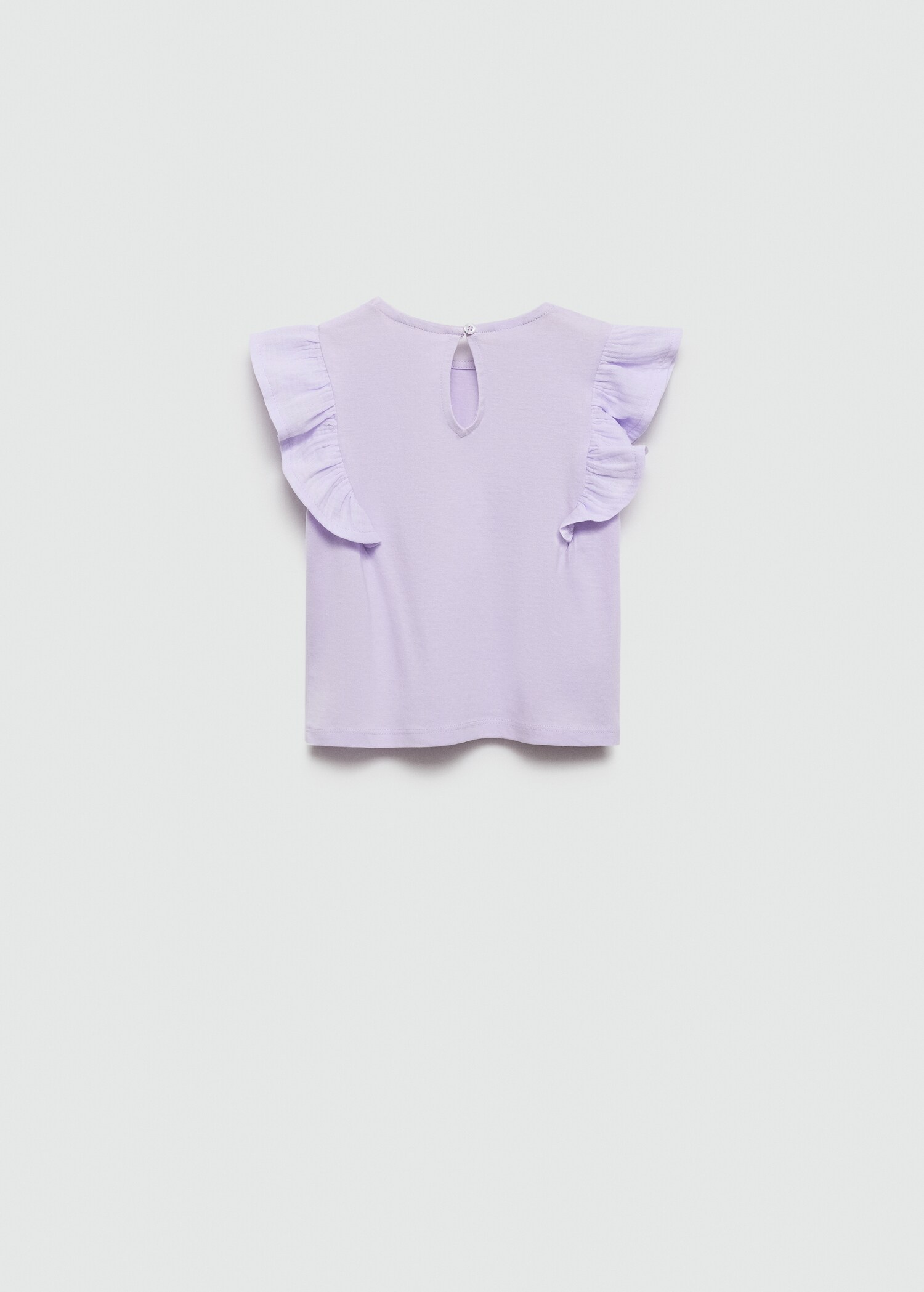Short-sleeved ruffle t-shirt - Reverse of the article