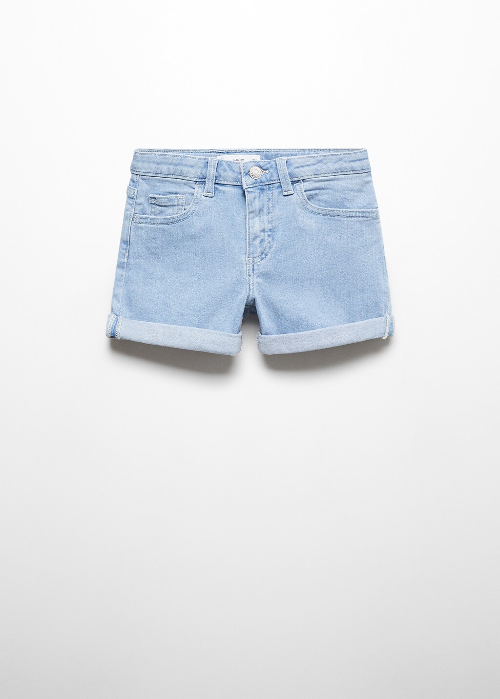 Rolled up hem denim shorts