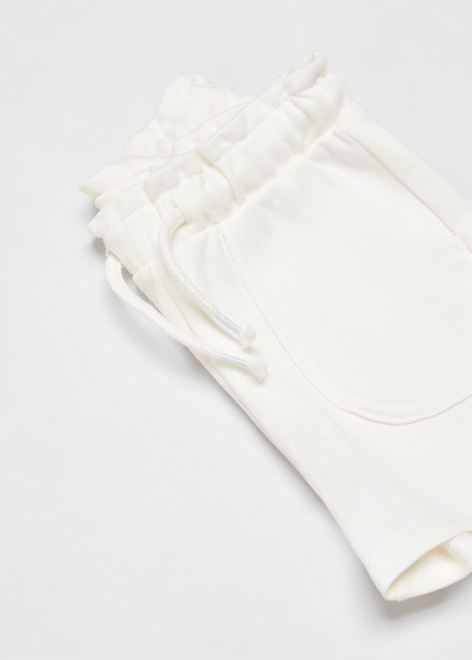Cotton drawstring waist shorts - Details of the article 0
