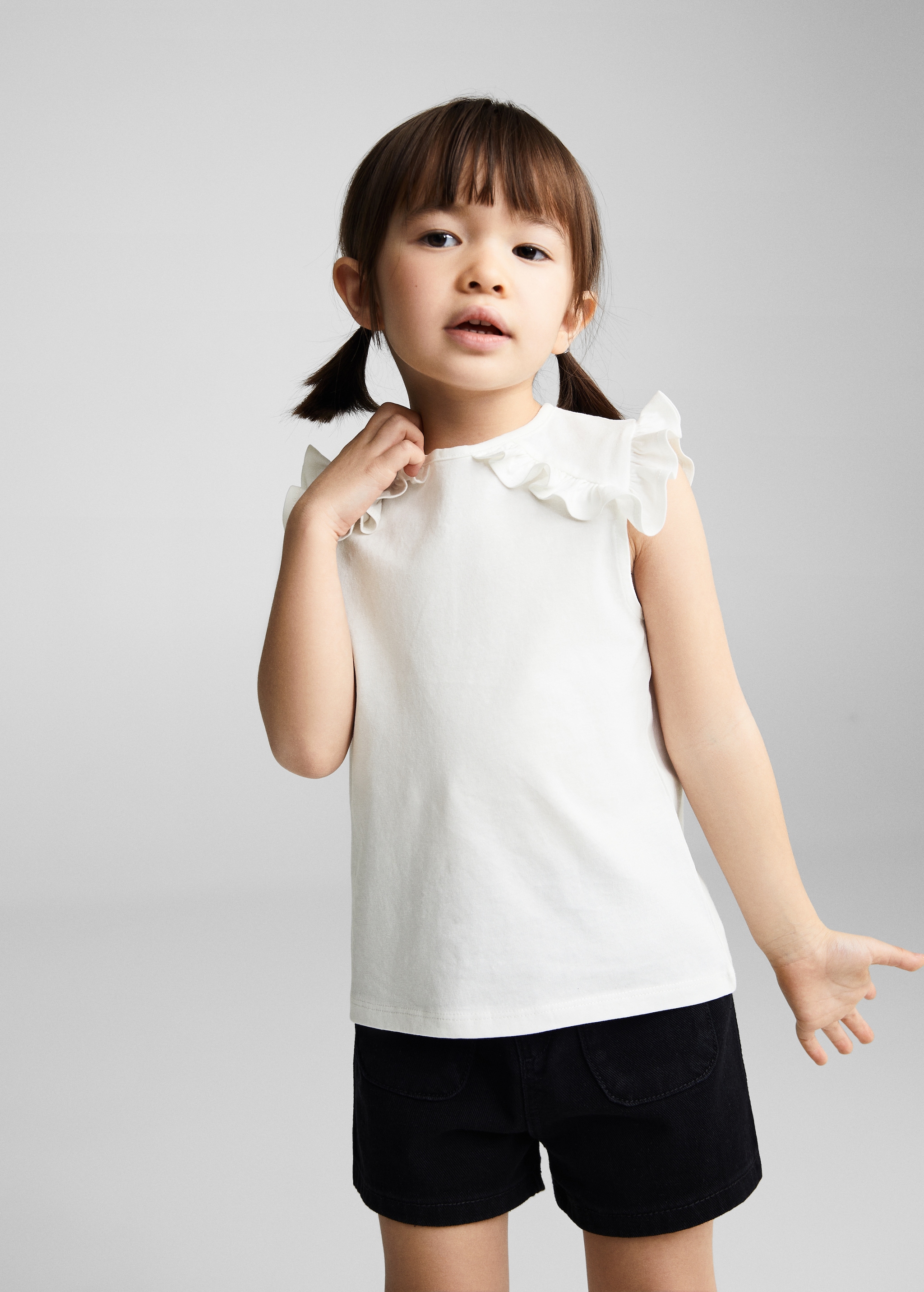 Frills cotton t-shirt - Medium plane