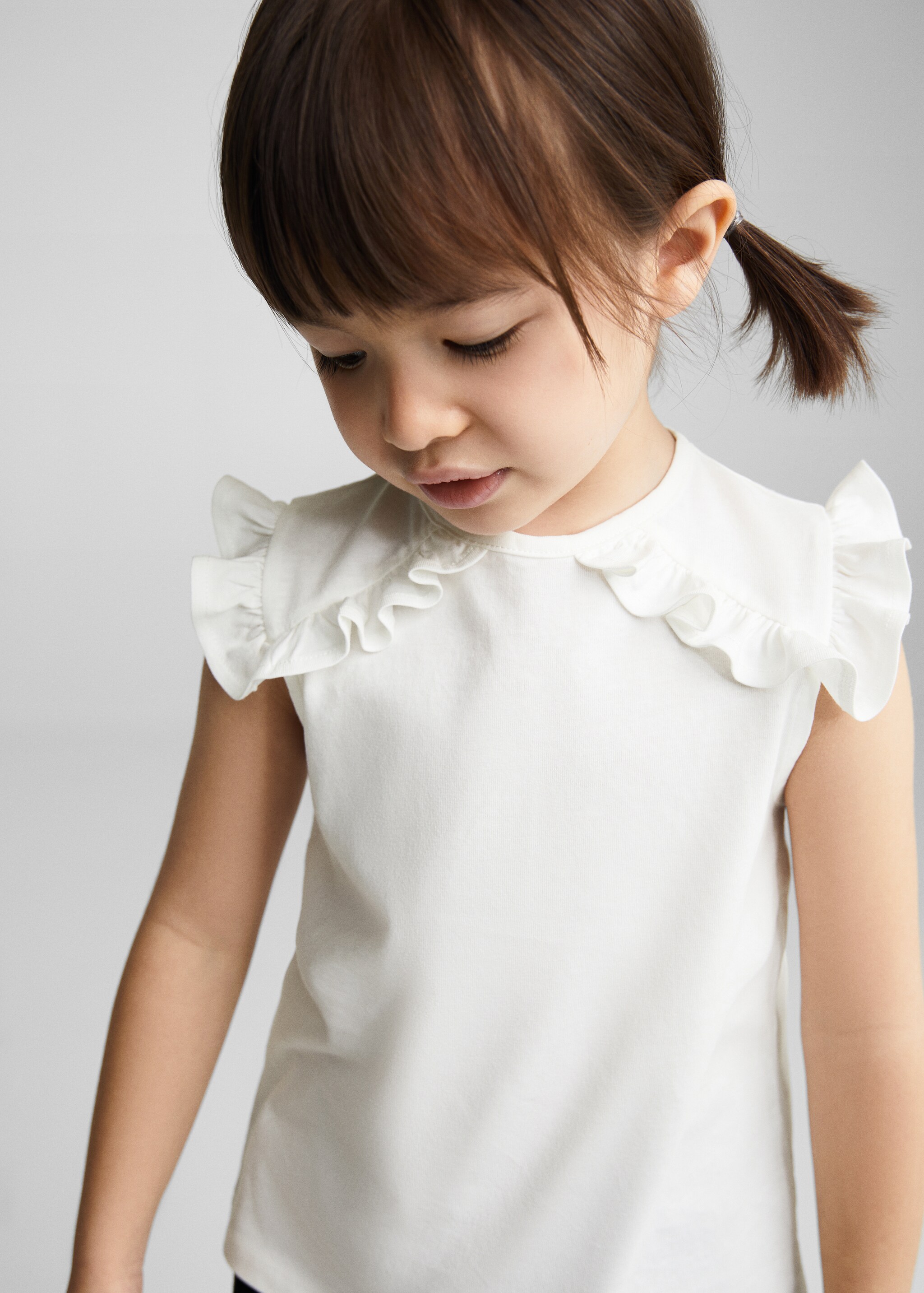 Frills cotton t-shirt - Details of the article 1