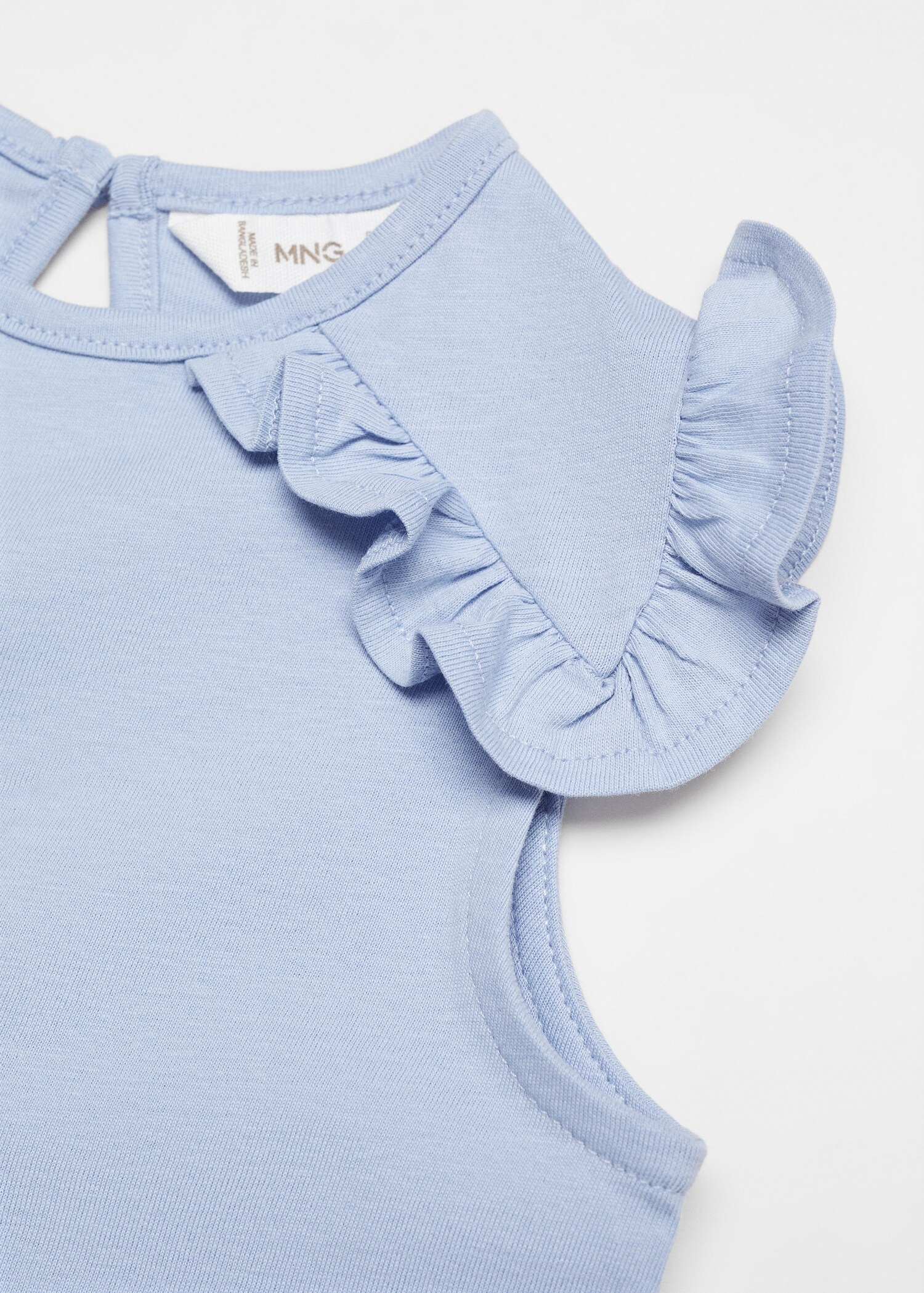 T-shirt en coton à volants - Détail de l'article 0