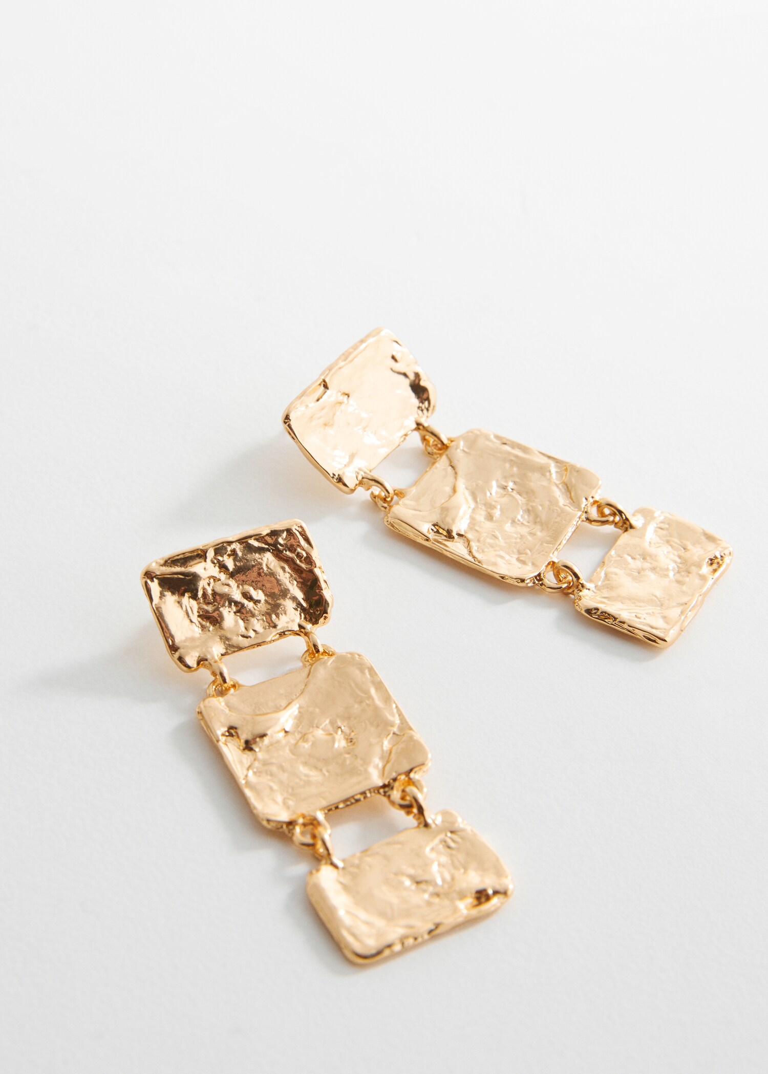 Long textured earrings - Medium plane