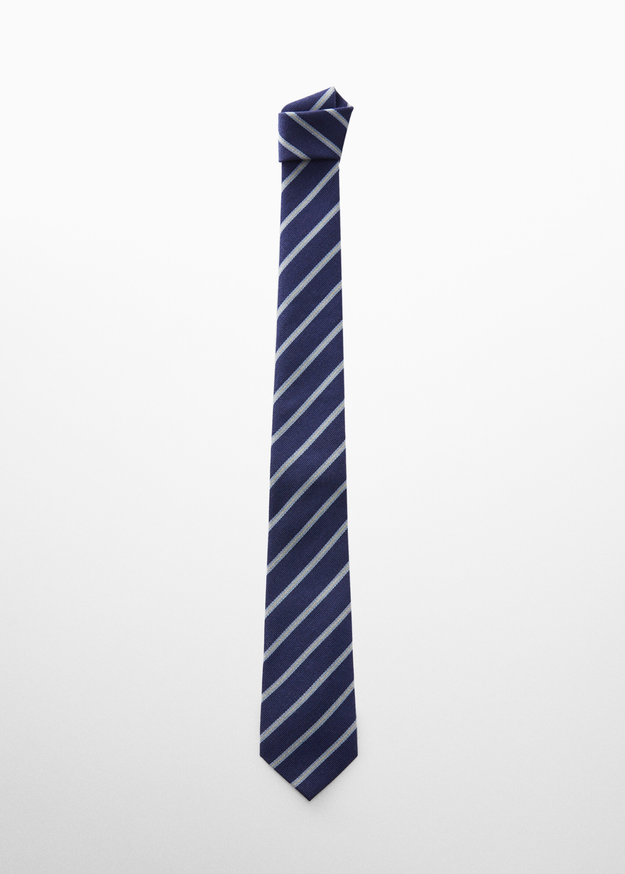 Striped wool blend tie - Article without model