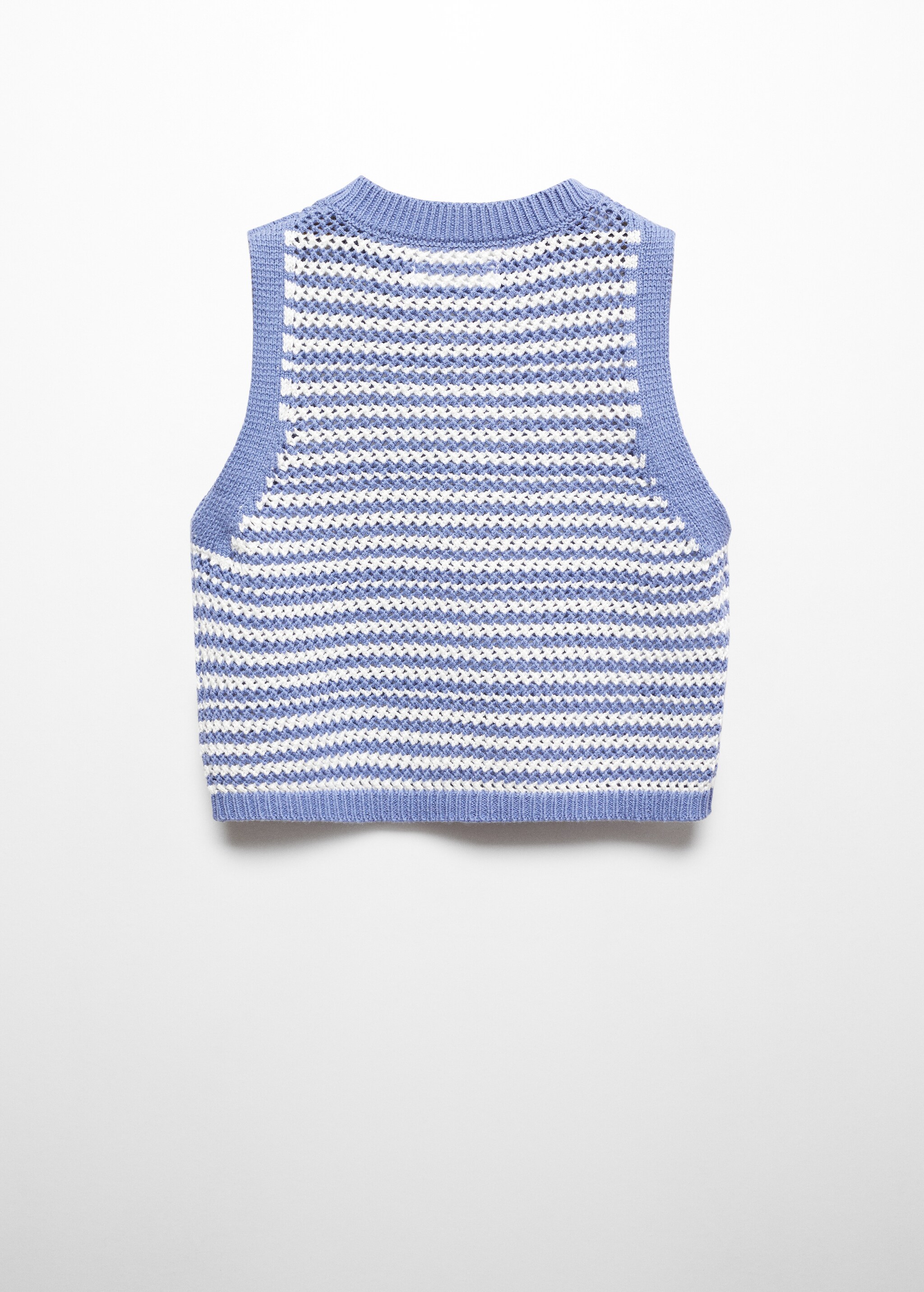 Striped knitted gilet - Reverse of the article