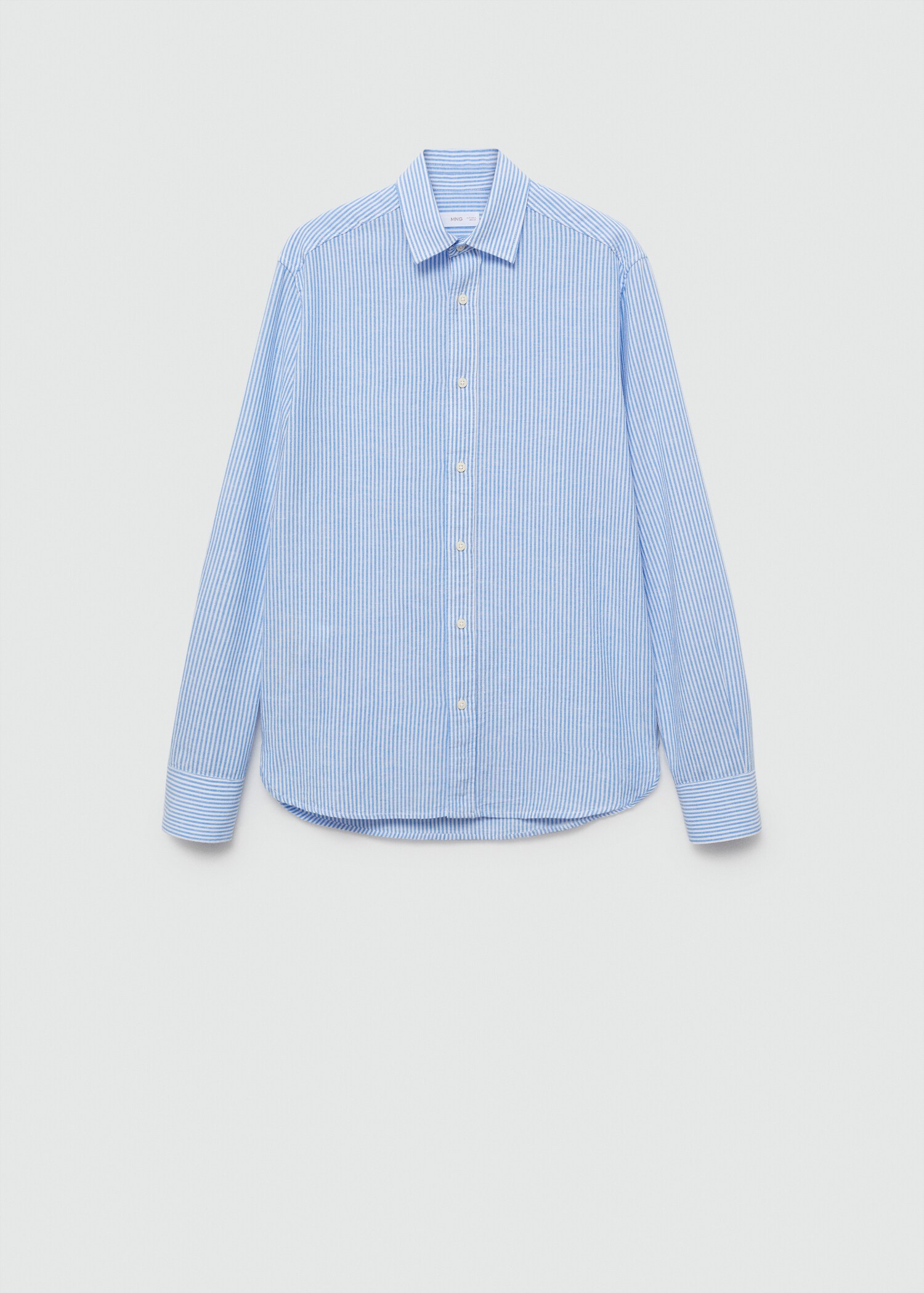Striped linen-blend shirt - Article without model