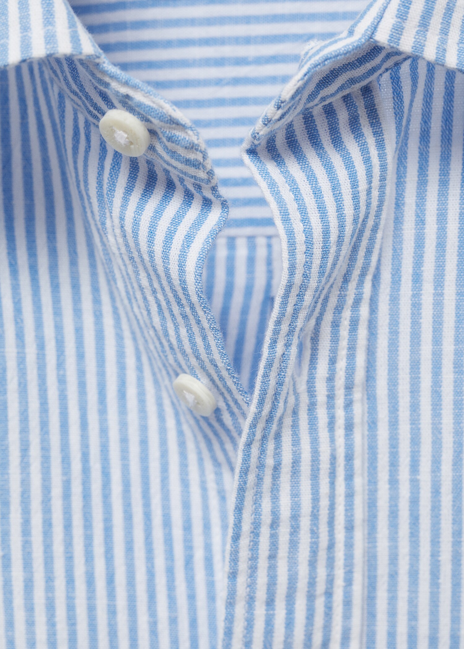 Striped linen-blend shirt - Details of the article 8