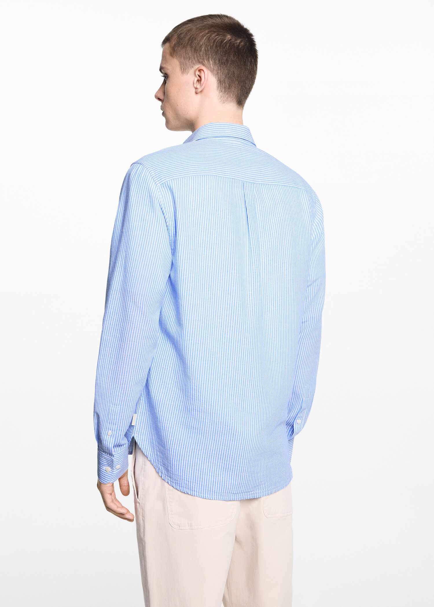 Striped linen-blend shirt - Reverse of the article