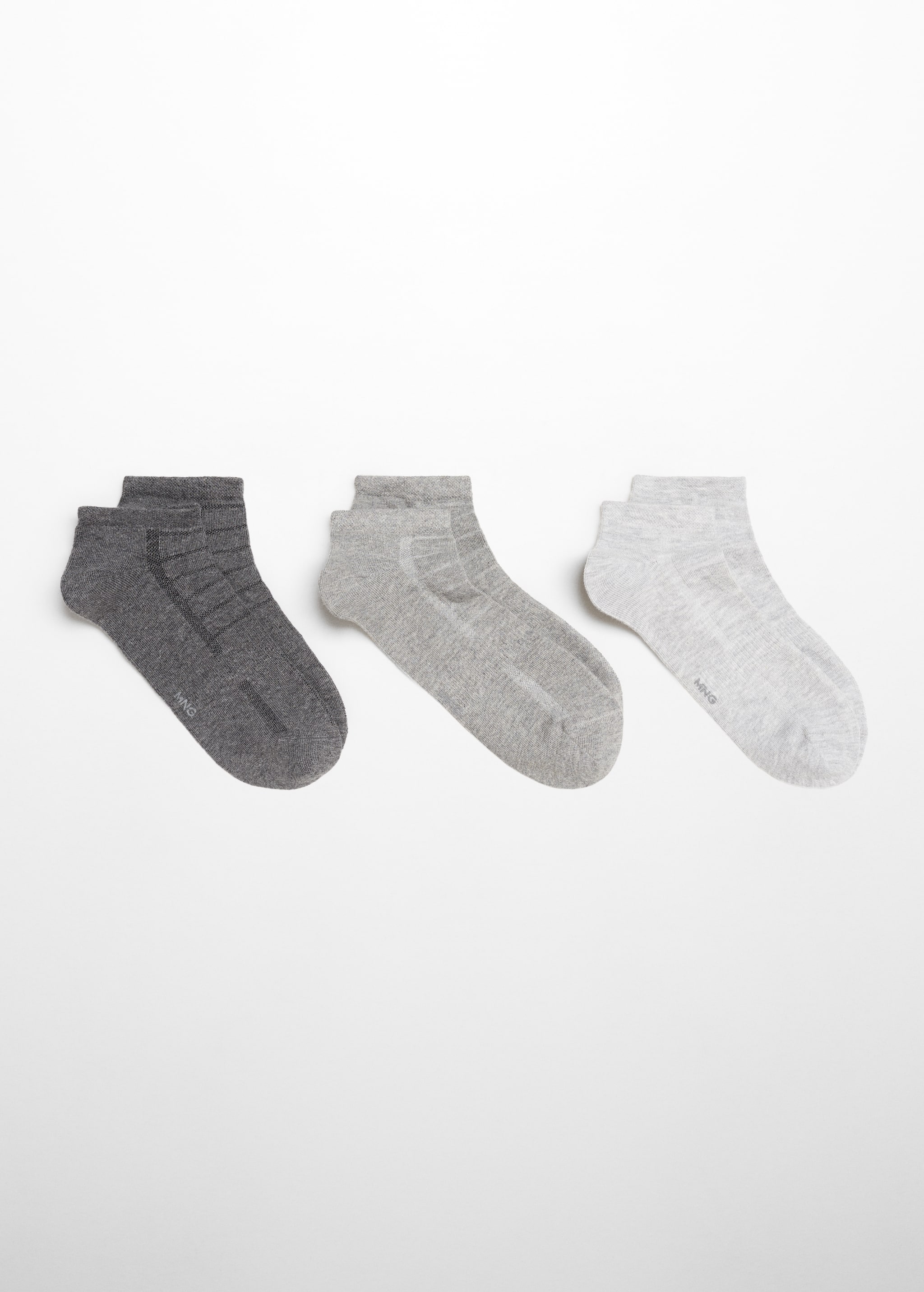 Pack of 3 plain cotton socks - Article without model