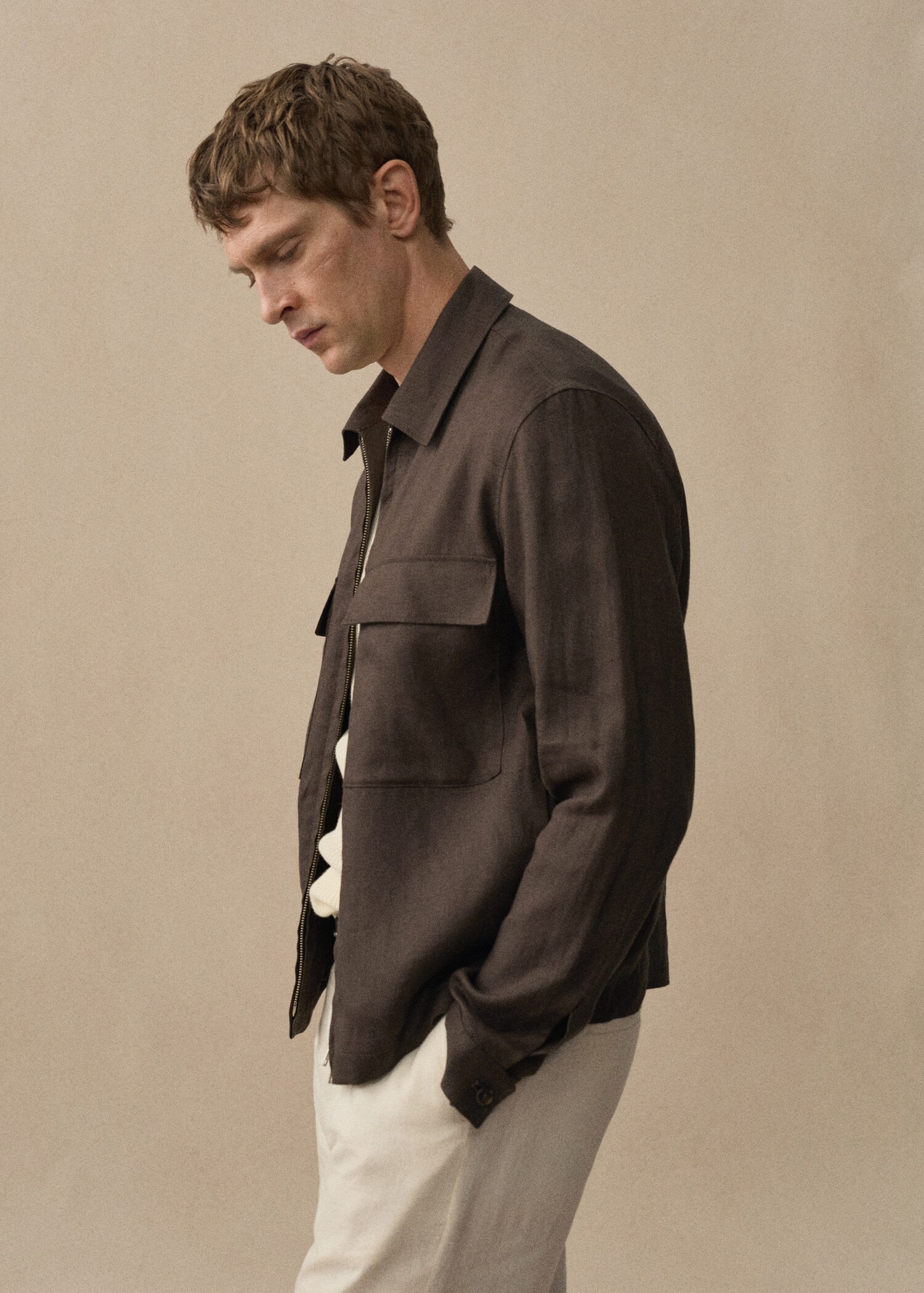 Sobrecamisa 100% lino bolsillos - Detalle del artículo 3