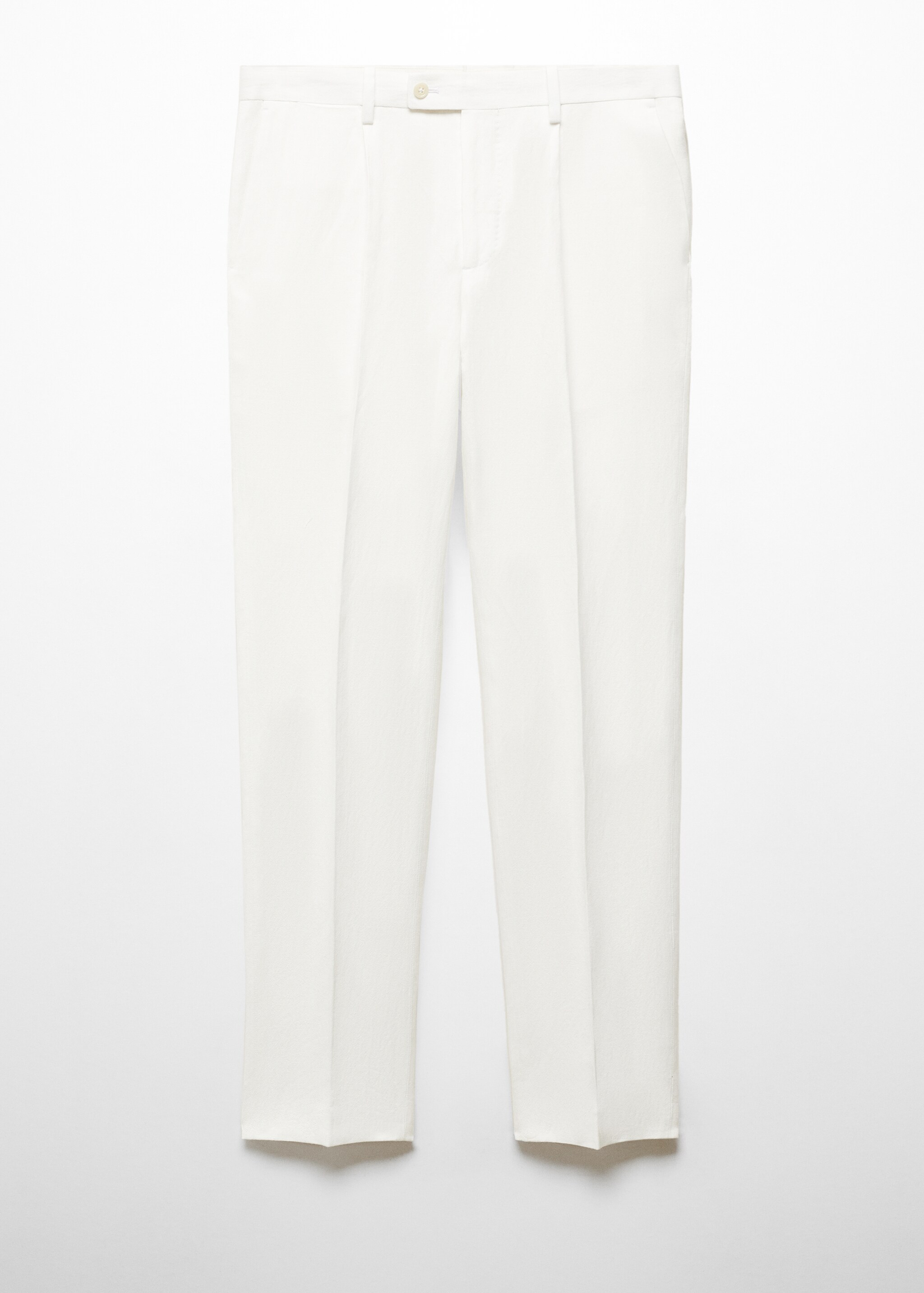 Spodnie garniturowe slim fit z mieszanki bawełny i lnu - Artykuł bez modela/modelki