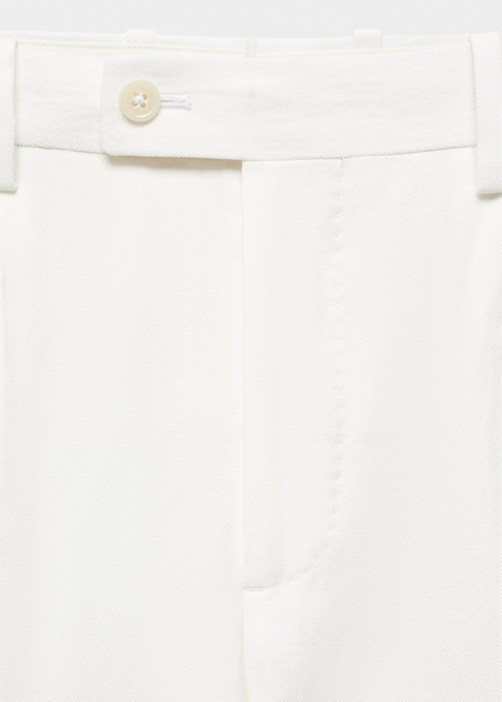 Slim fit cotton and linen suit pants - Details of the article 8