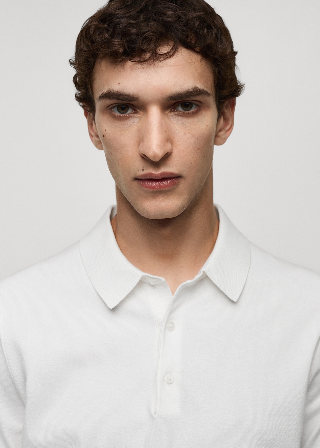 Men's fine knit polo shirt 2025
