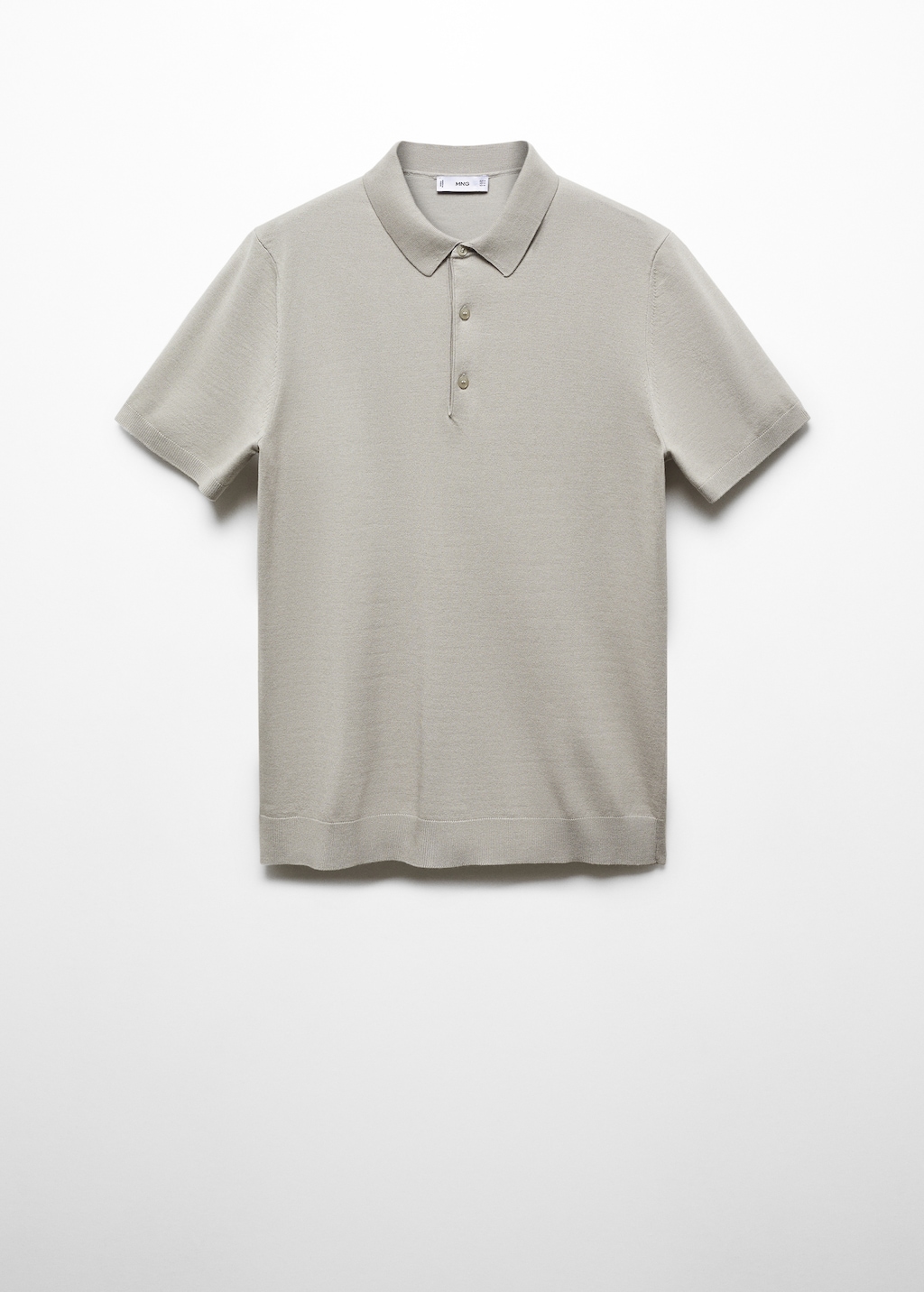 Fine knit polo shirt