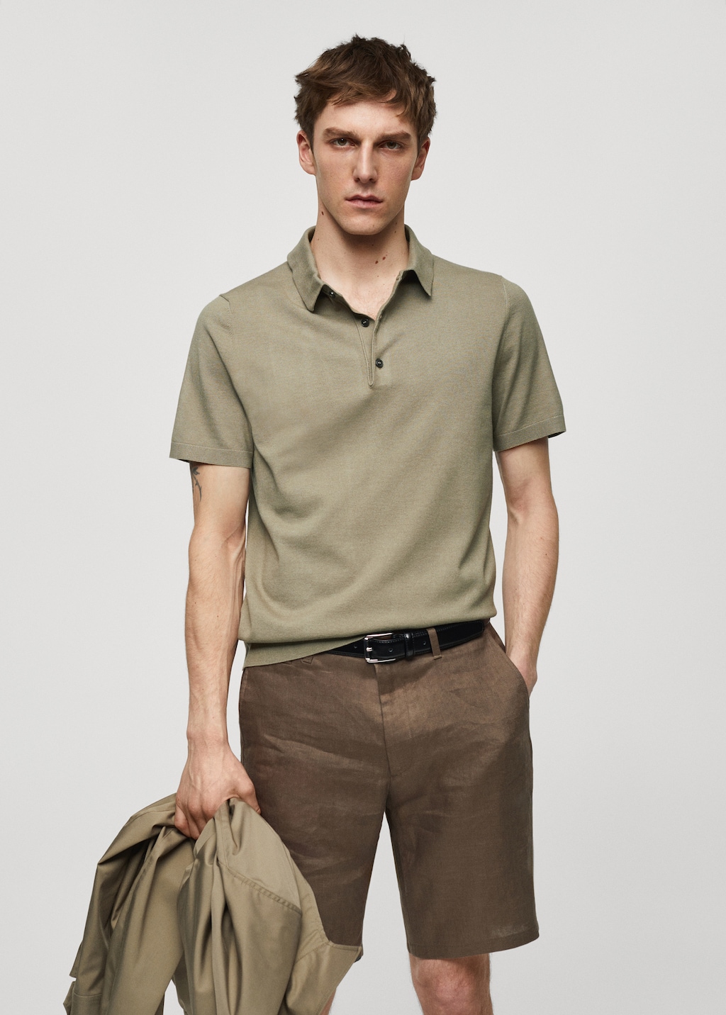 Mango Feinstrick-Poloshirt