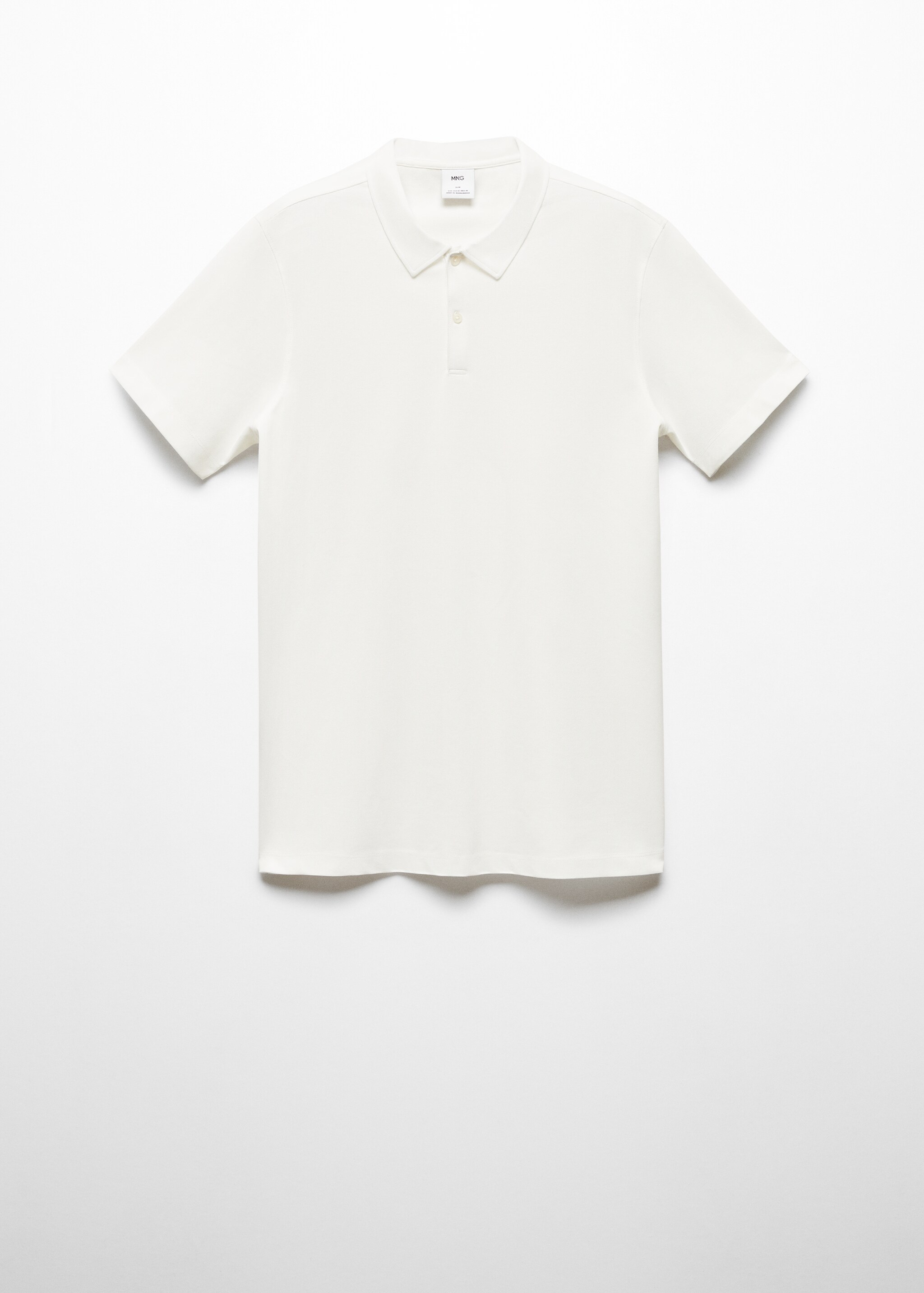 Bluză polo slim fit din bumbac piqué cu textură - Articol fără model