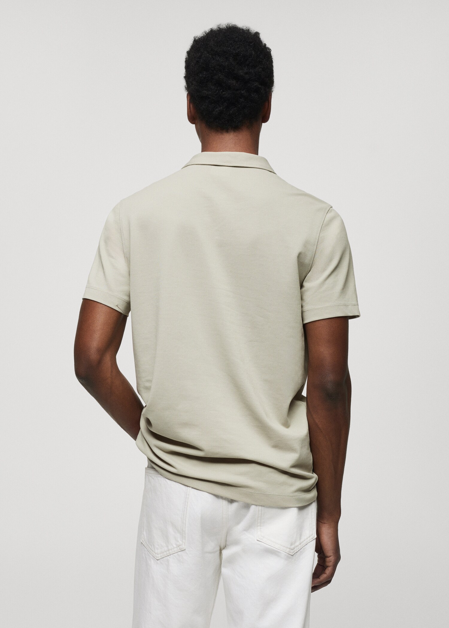 Polo slim fit algodón textura - Reverso del artículo