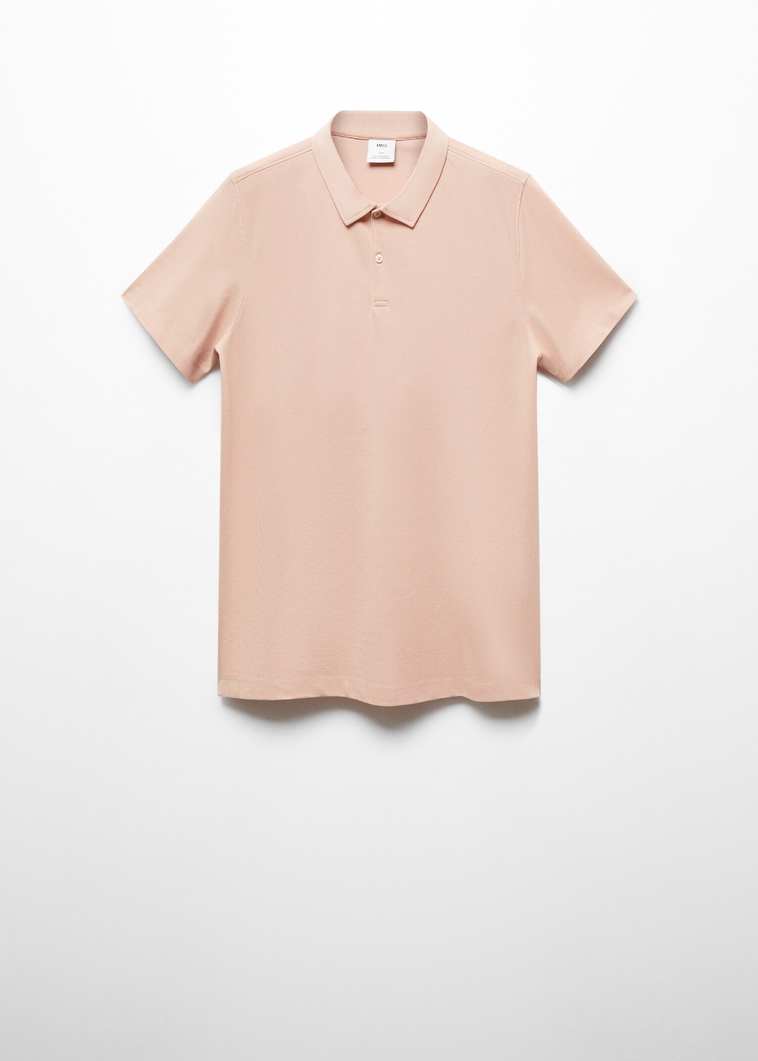 Slim fit cotton piqué texture polo shirt - Article without model