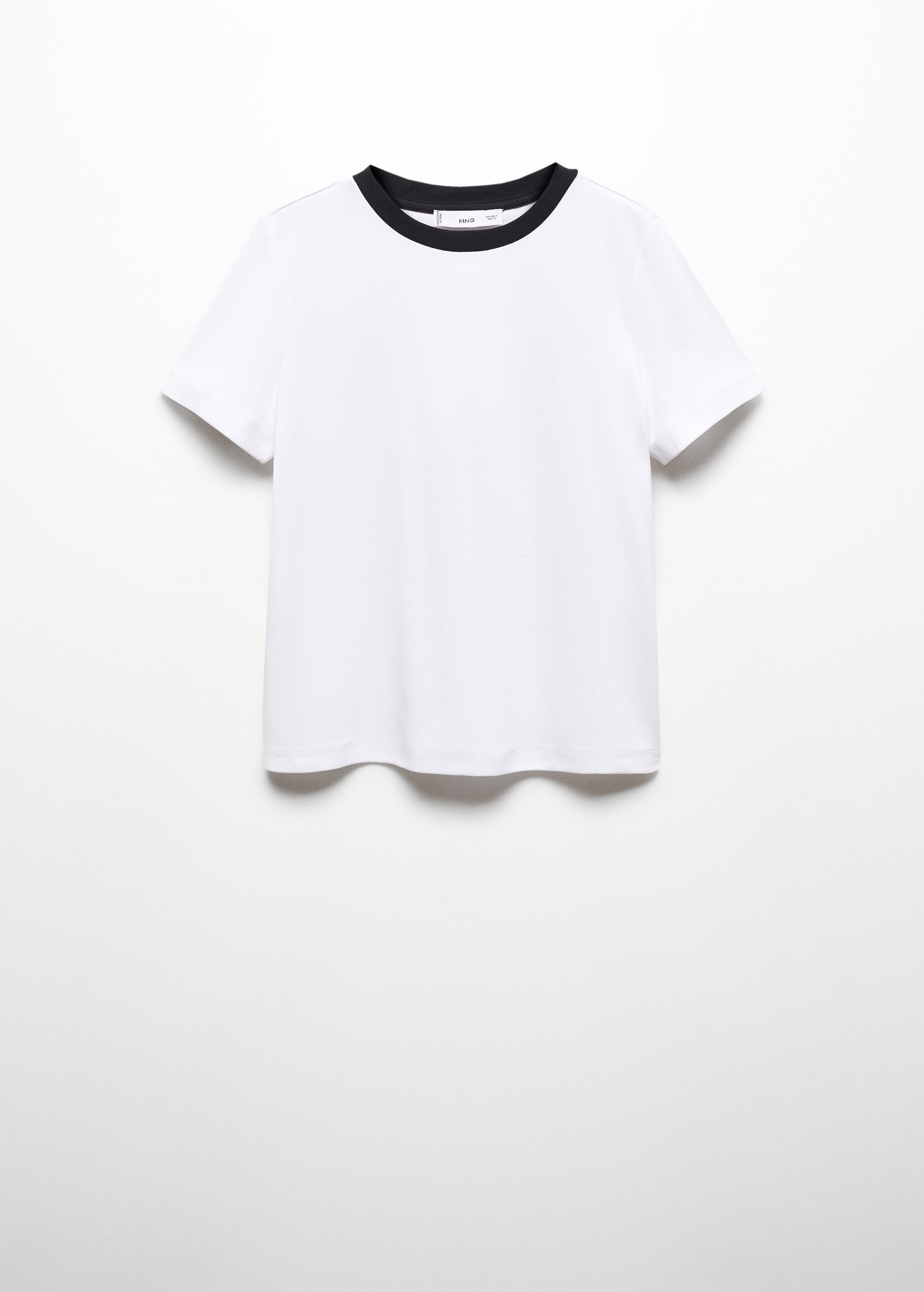 Contrasting collar cotton t-shirt - Article without model