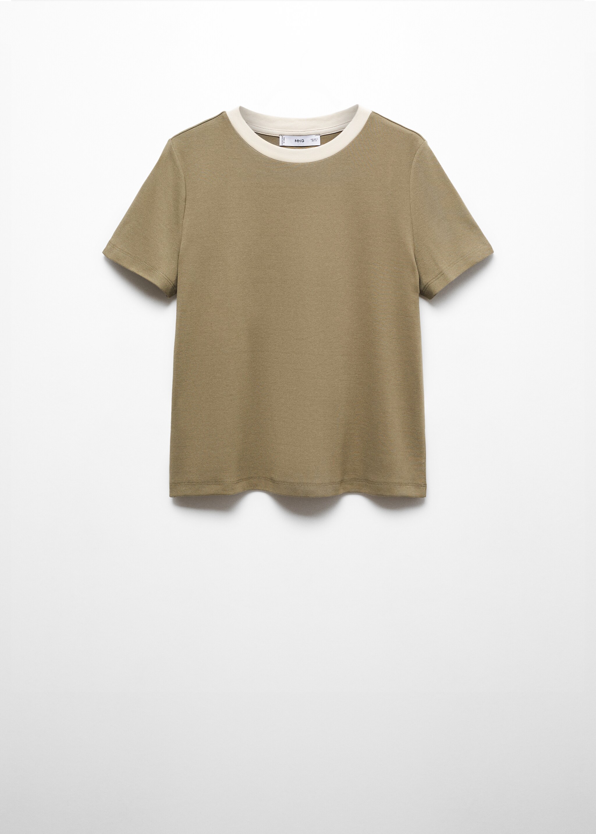 Contrasting collar cotton t-shirt - Article without model