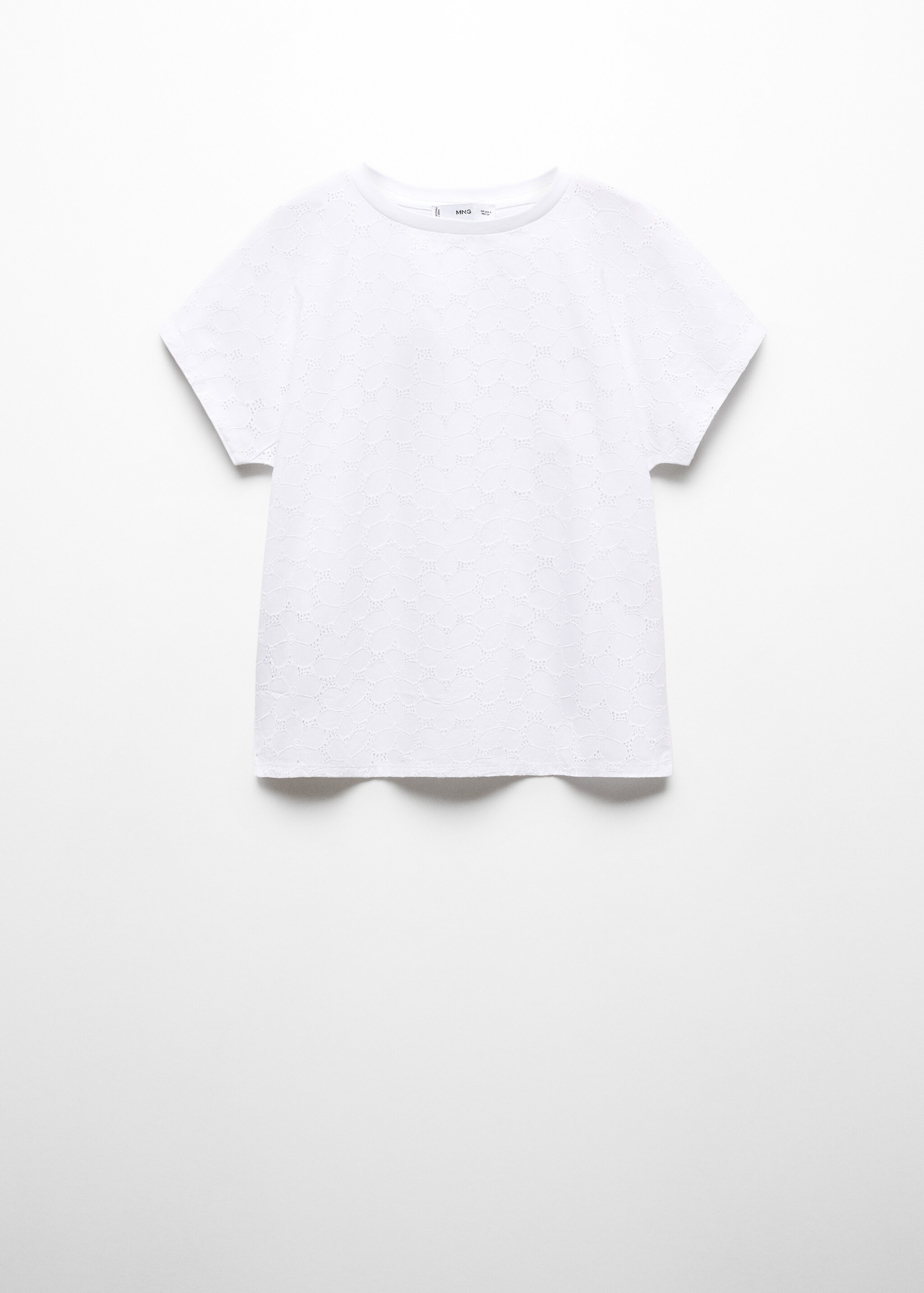 Openwork cotton-blend T-shirt - Article without model
