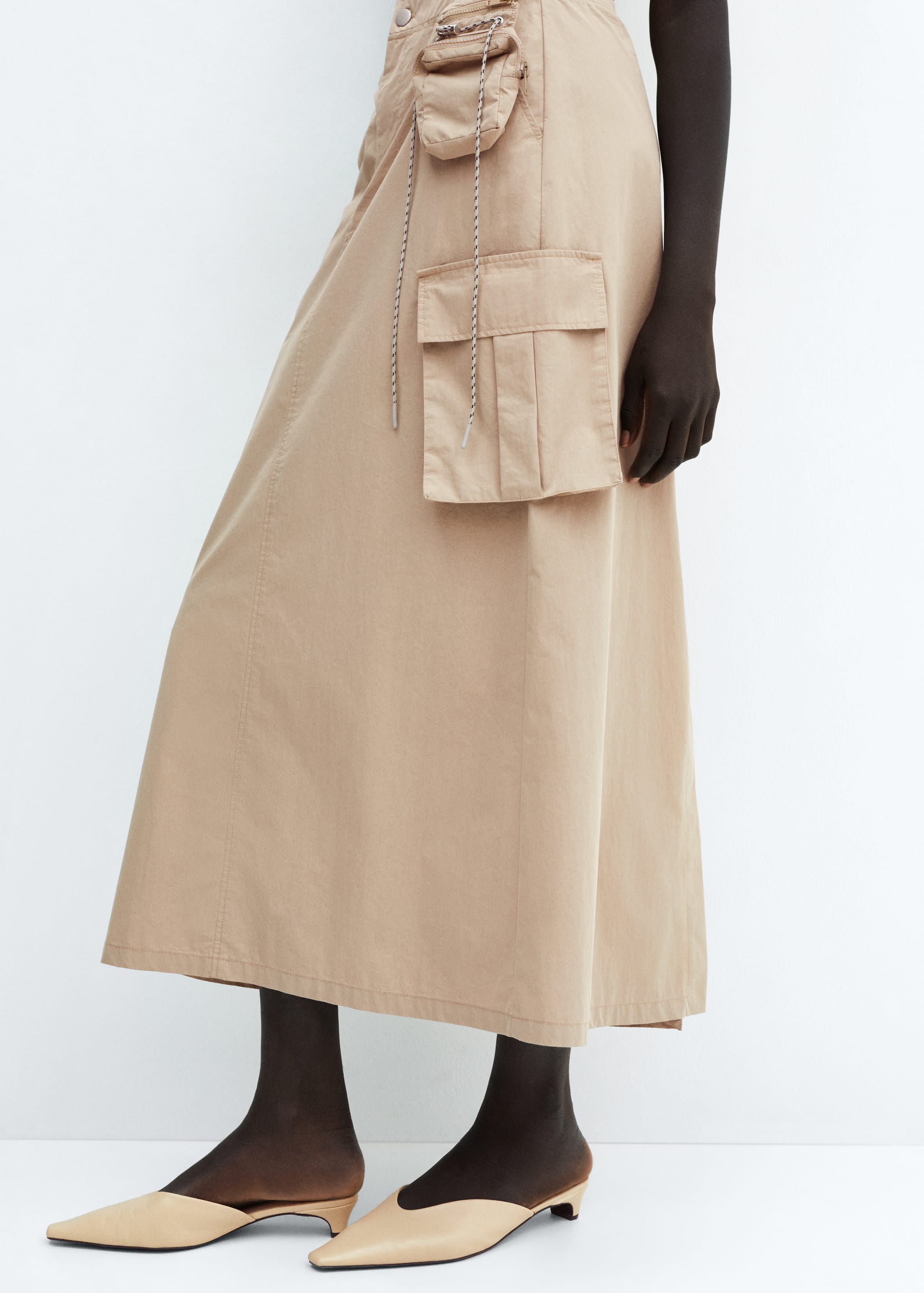 Long cargo skirt with pocket - Details of the article 6
