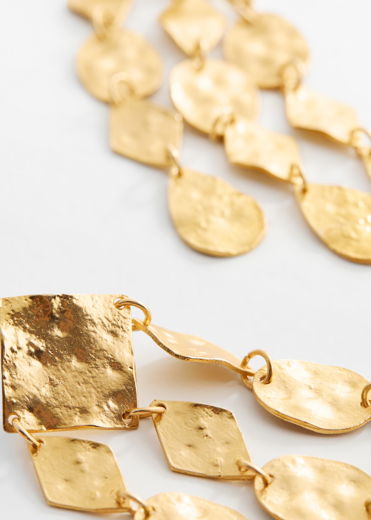 Brincos compridos geométricos - Plano médio