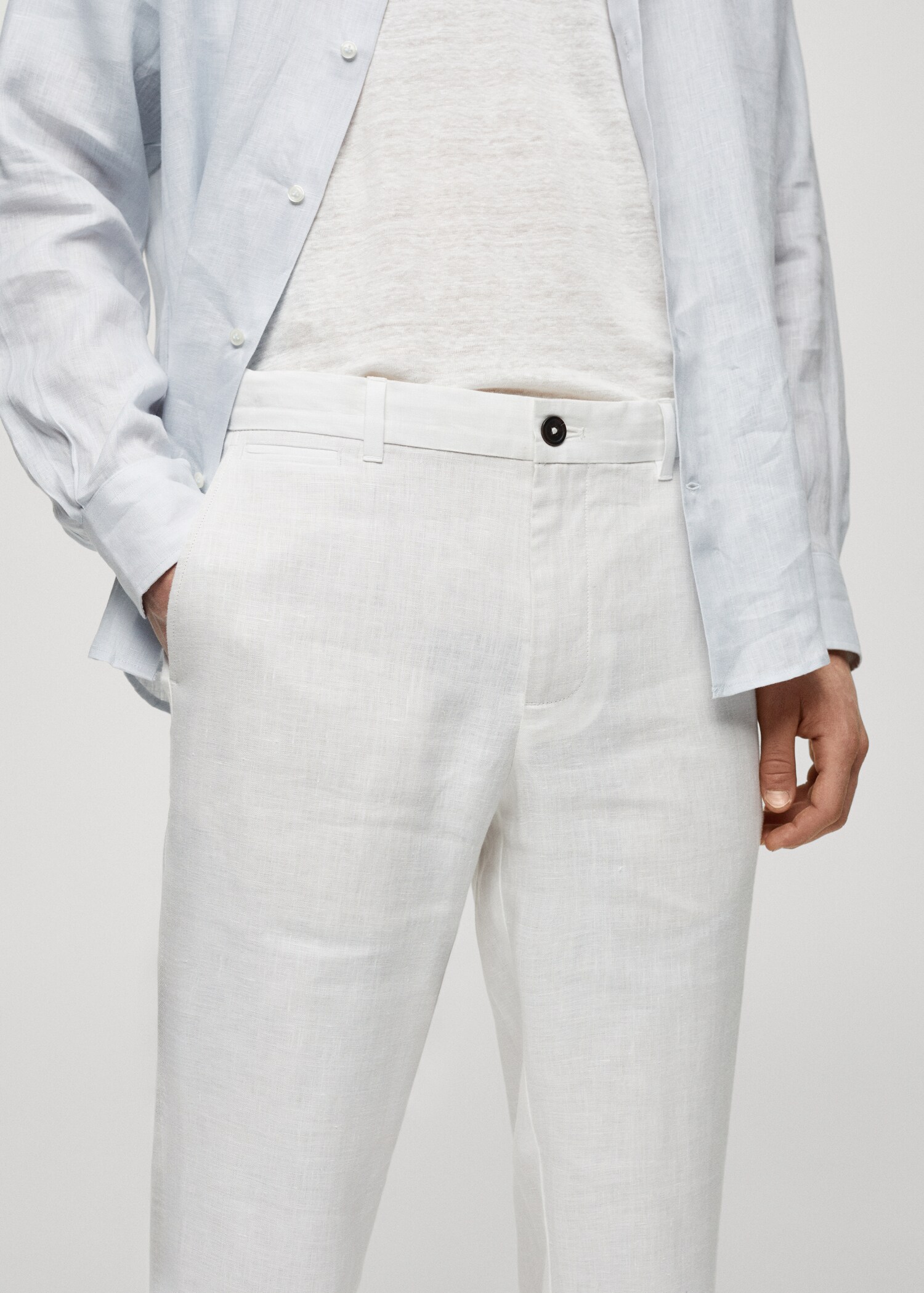 Pantalon 100 % lin slim fit - Détail de l'article 1