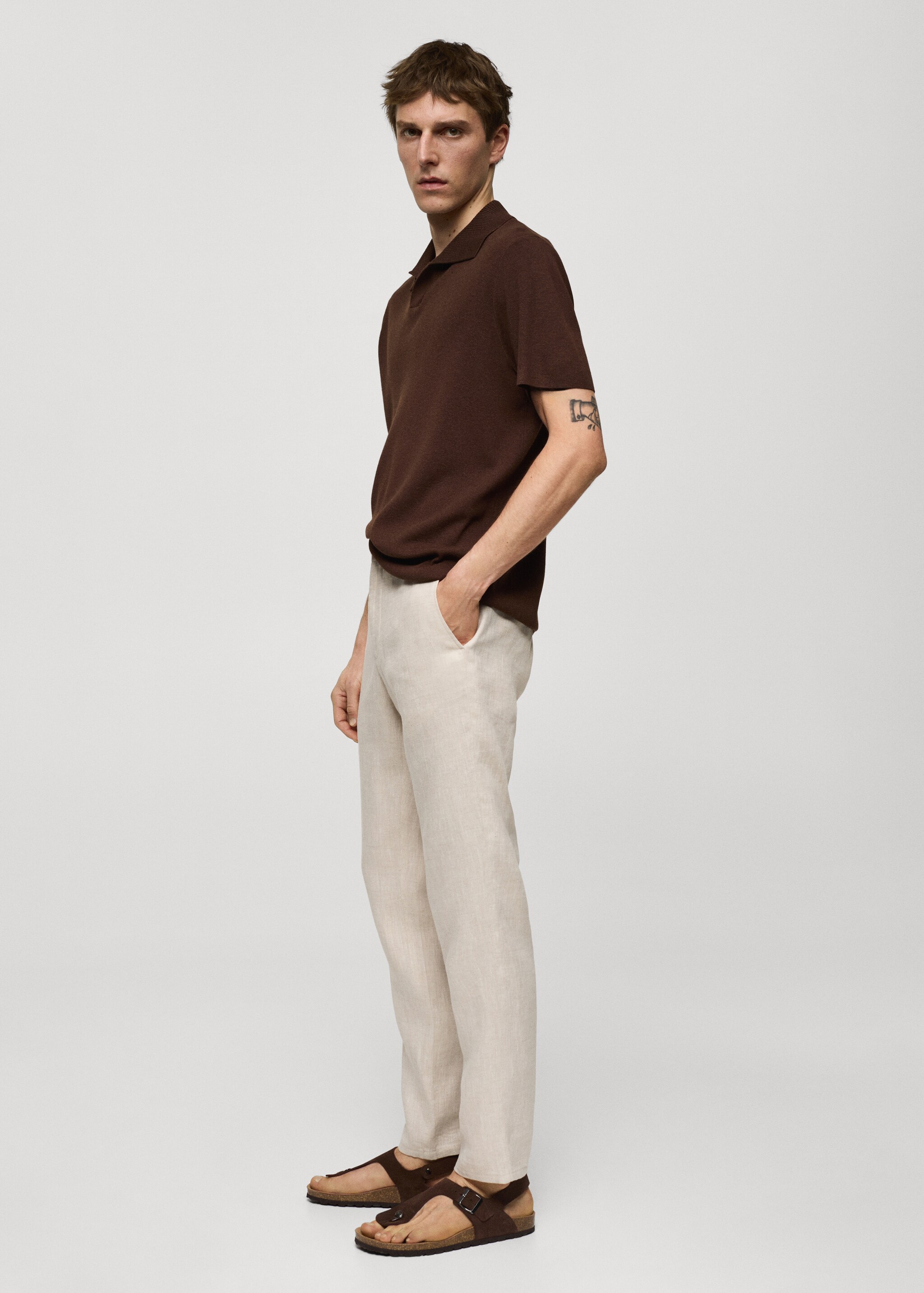 Pantalón 100% lino slim fit - Detalle del artículo 2