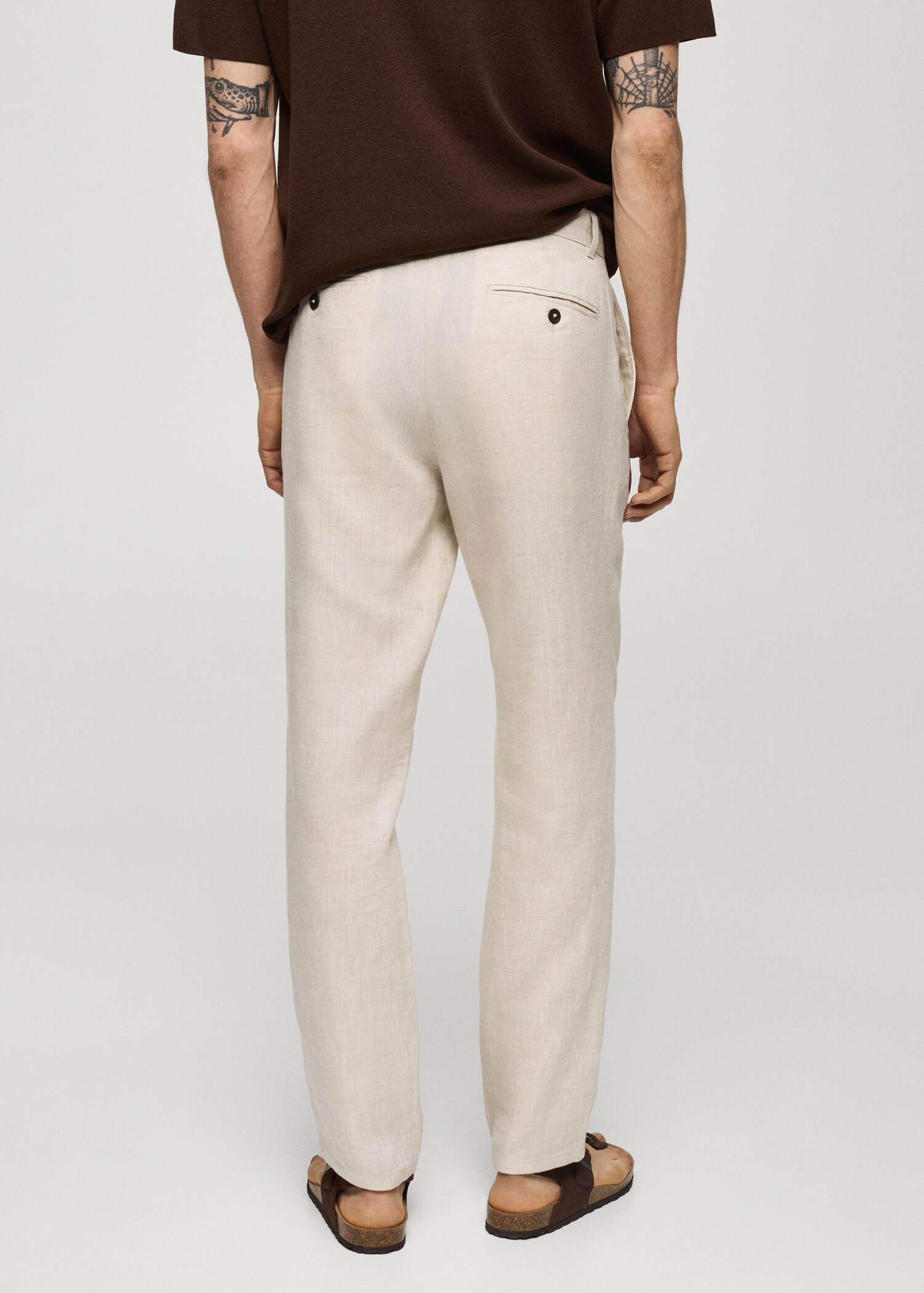 Pantalon 100 % lin slim fit - Verso de l’article