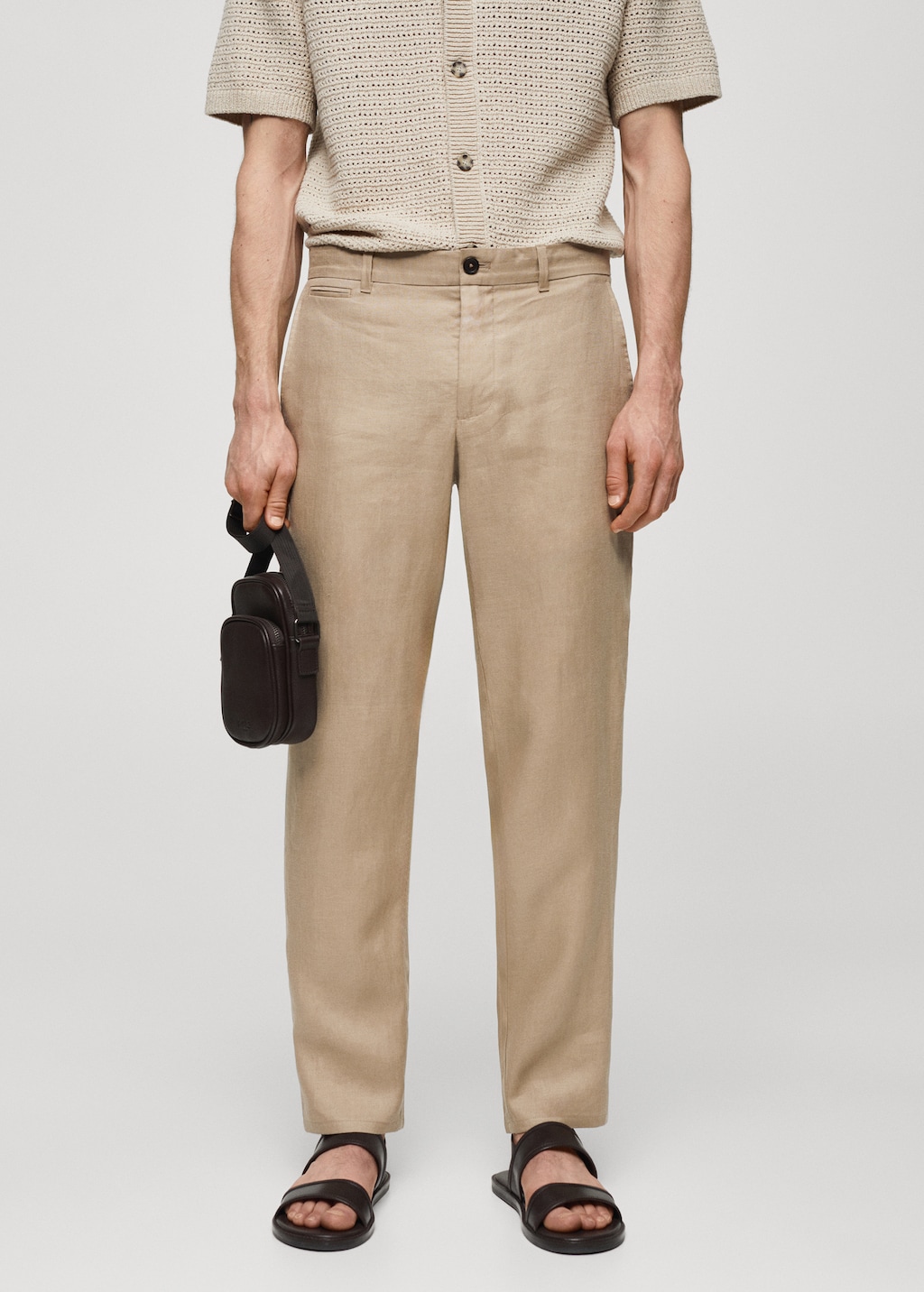 Mango Slim Fit-Hose aus 100 % Leinen
