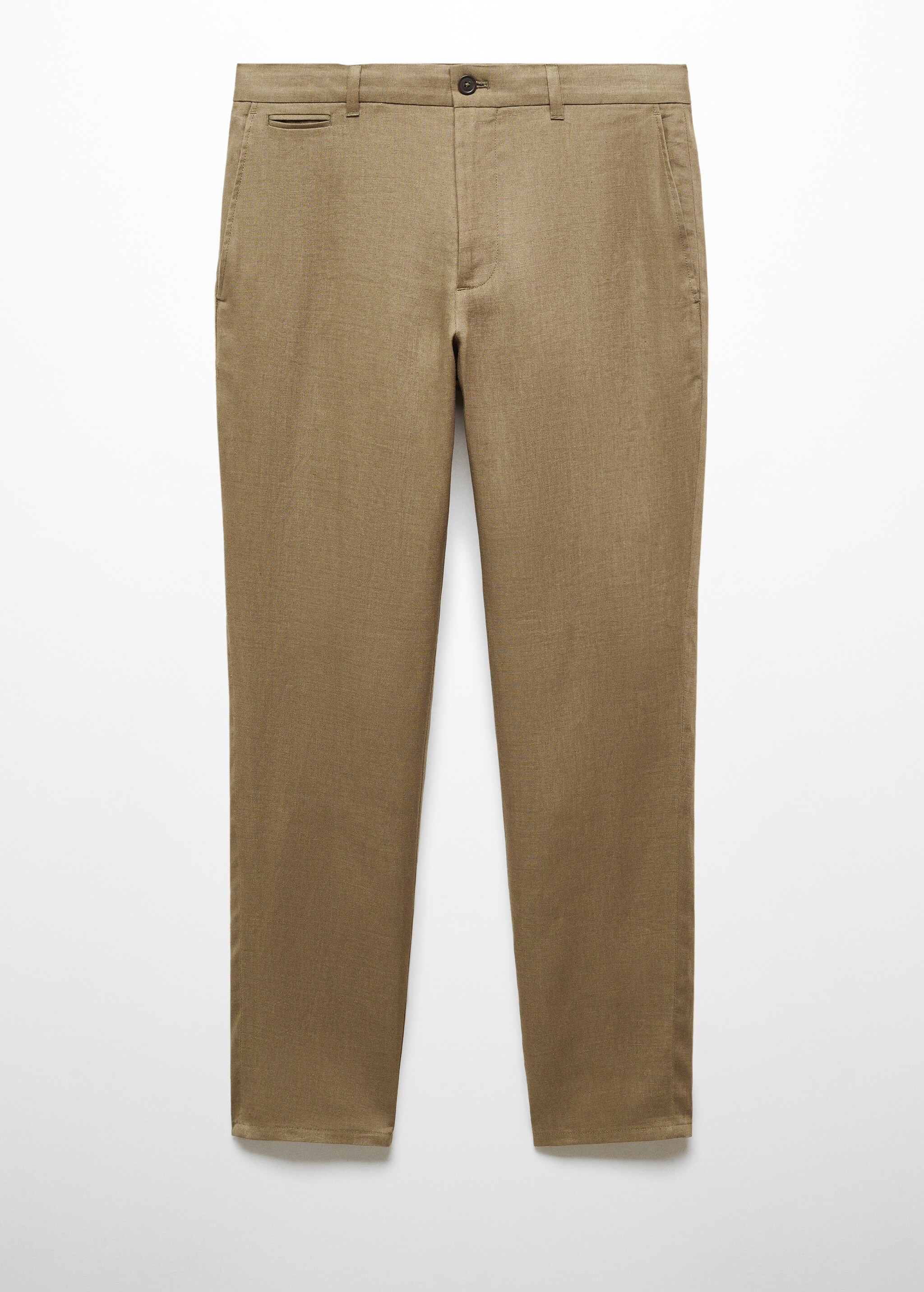 Slim-fit 100% linen trousers - Article without model