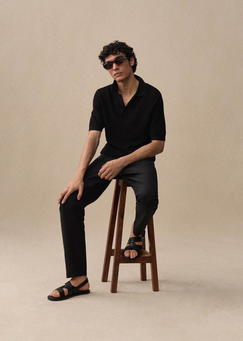 Pantalon 100 lin slim fit