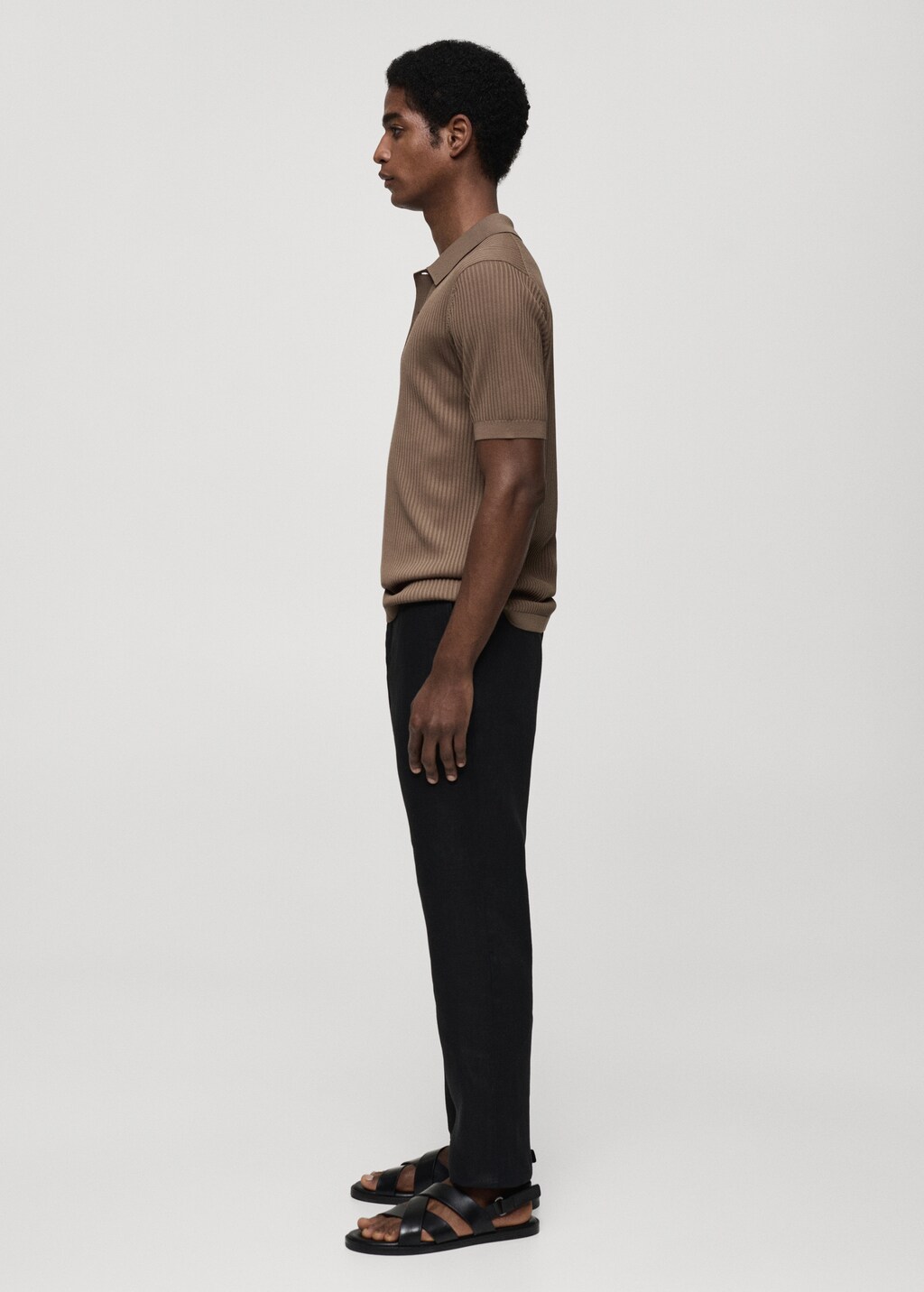 Pantalon 100 lino slim fit