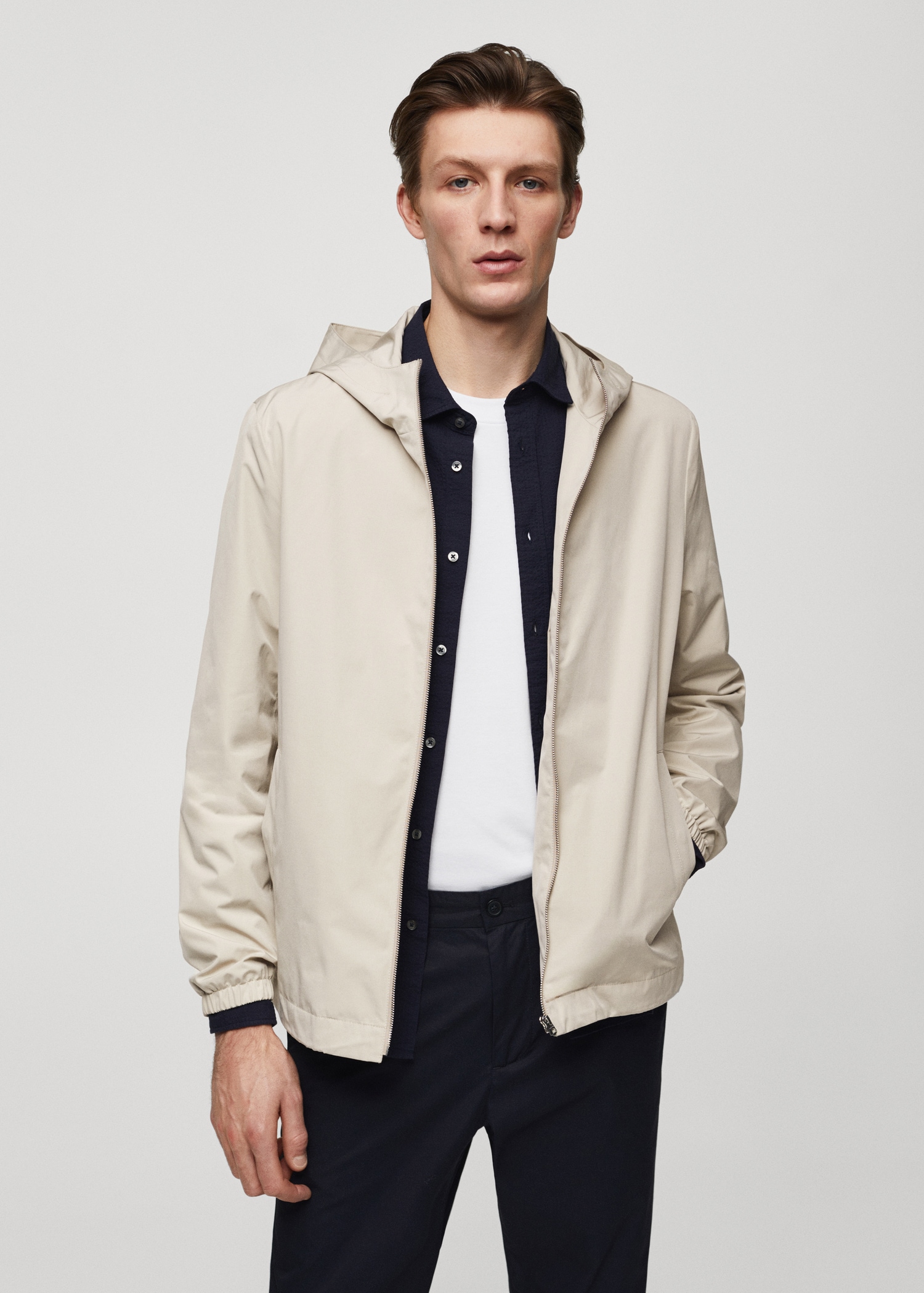 Hooded zip-up jacket Men MANGO Niger