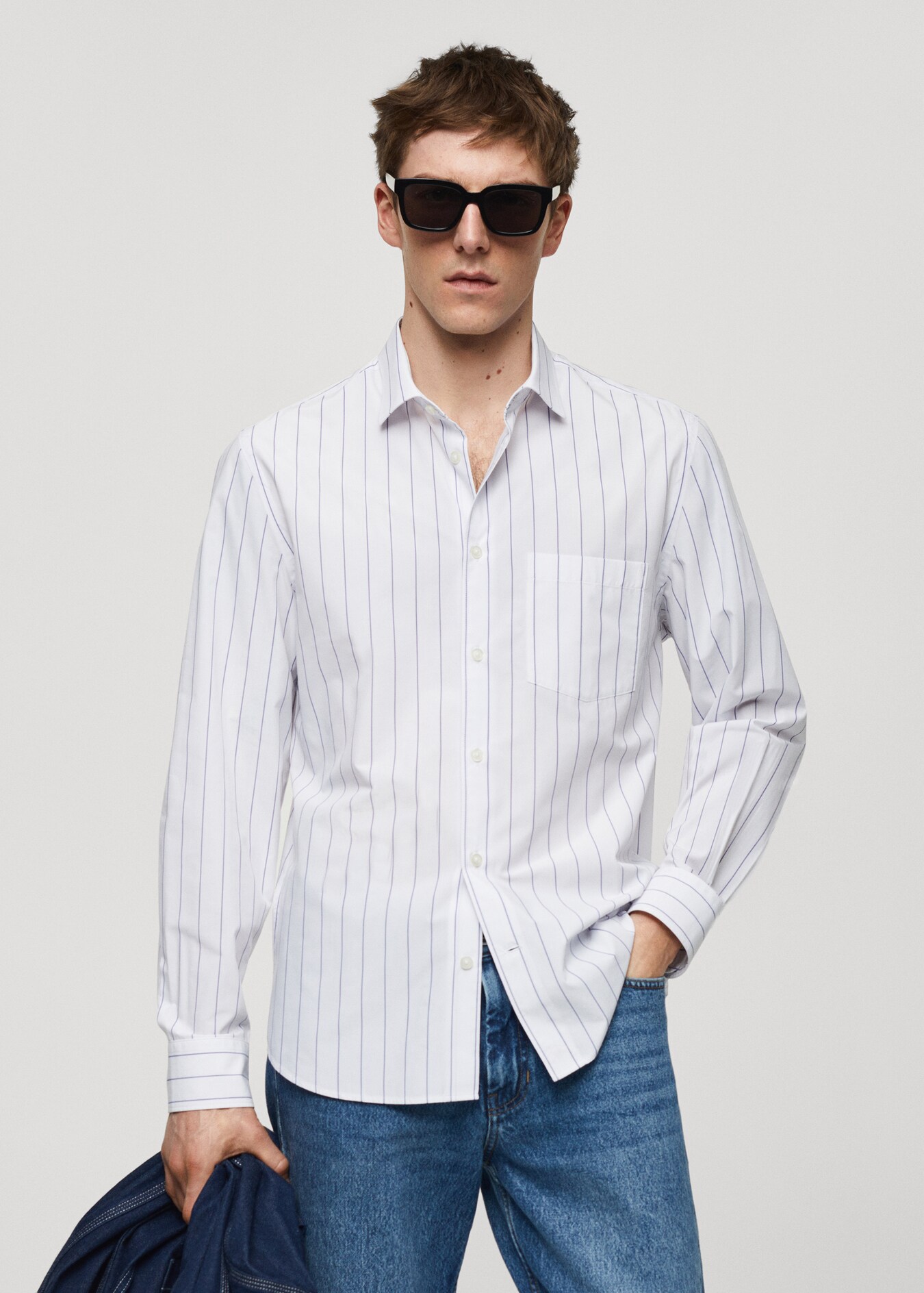 Camisa classic fit rayas