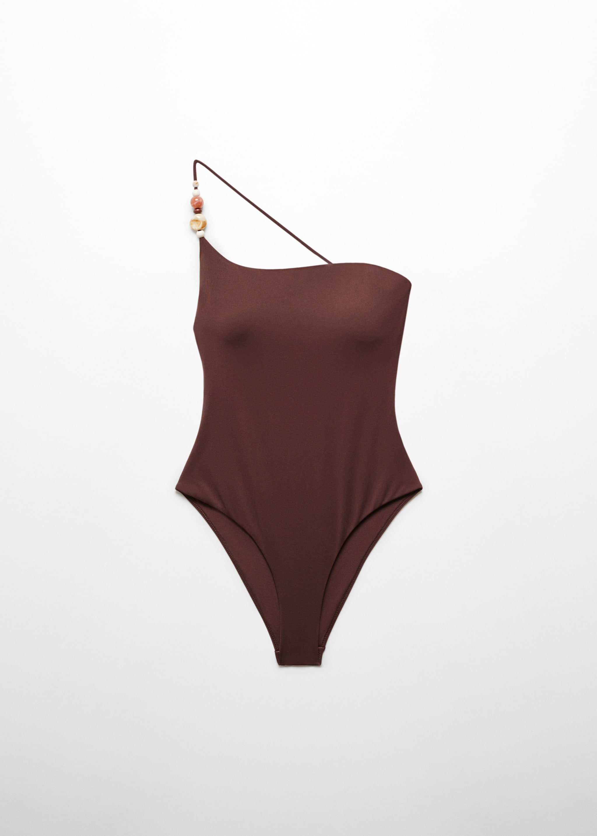 Asimetrik boncuklu mayo - Modelsiz ürün, Çikolata. Ref: 67036735-00.