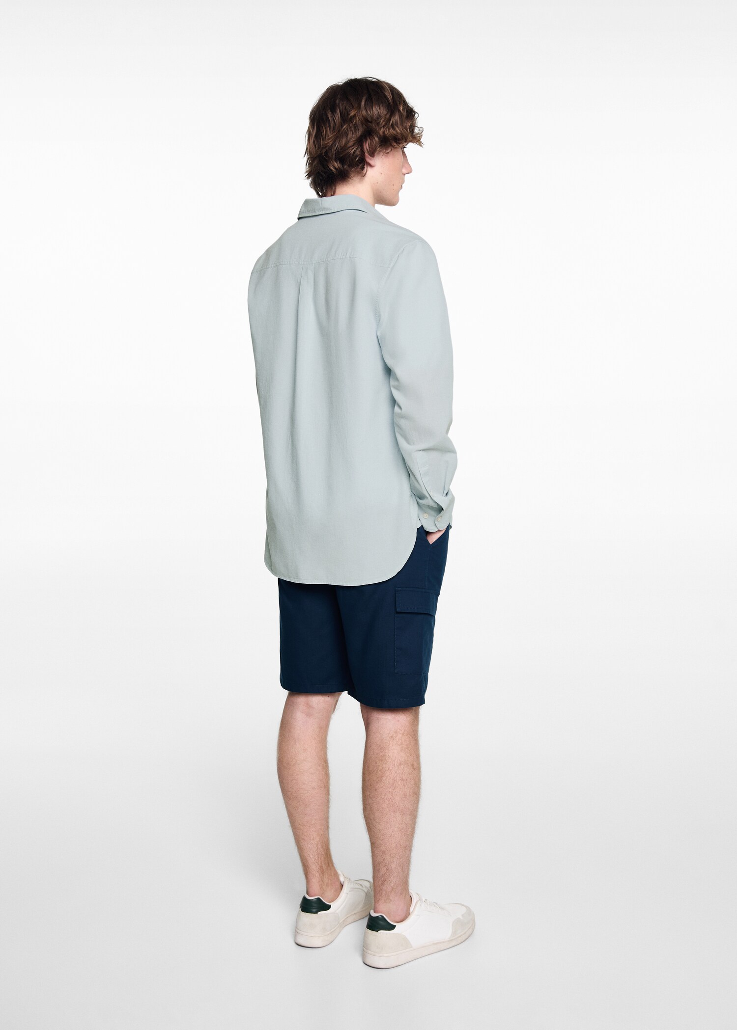 Regular fit cotton shirt - Reverse of the article