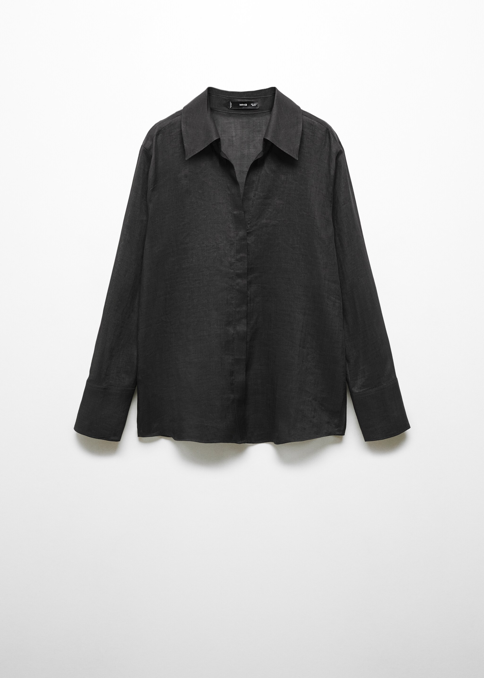 Ramie shirt with hidden buttons - Article without model