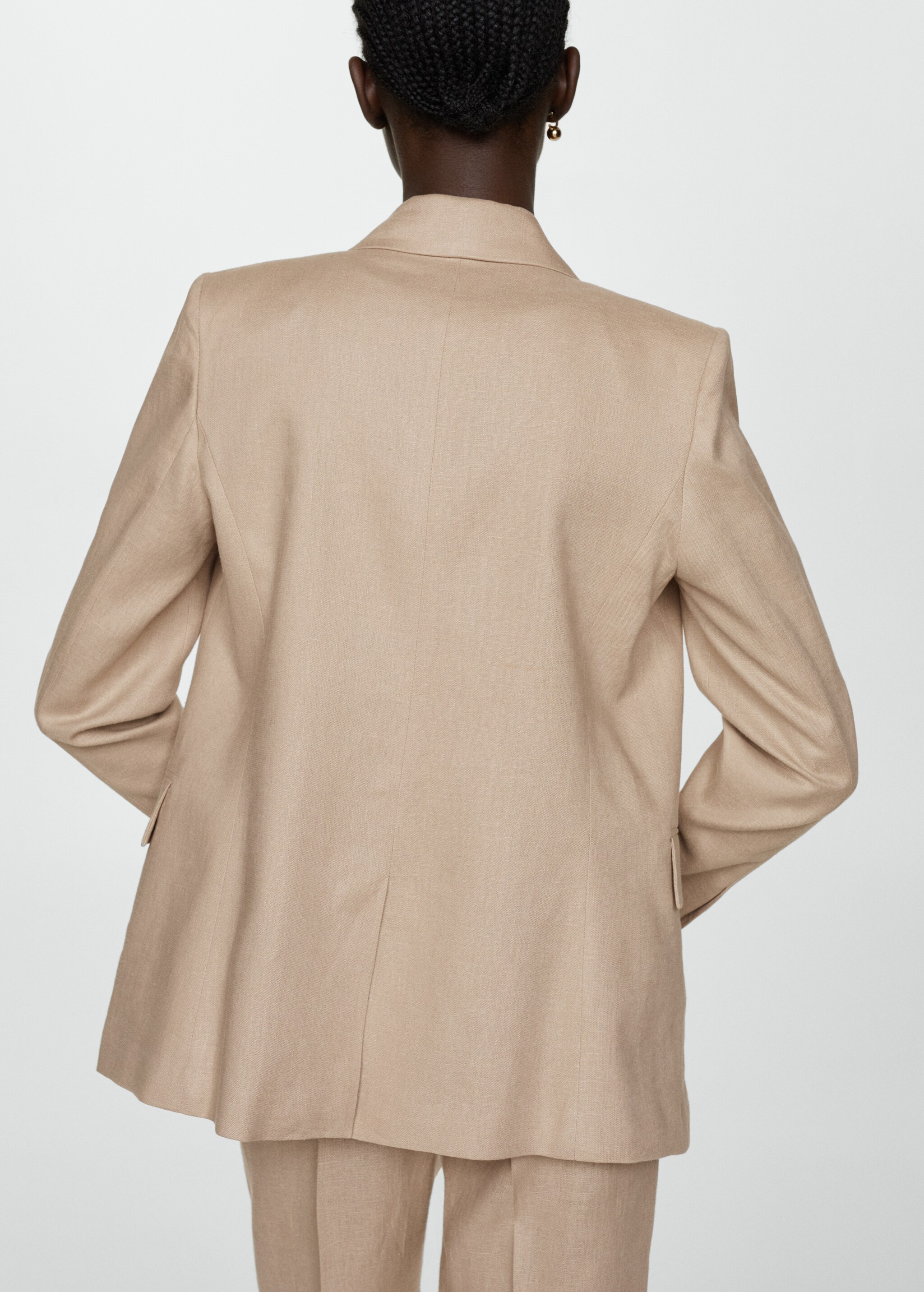 Костюмный пиджак 100% лен  - Обратная сторона изделия