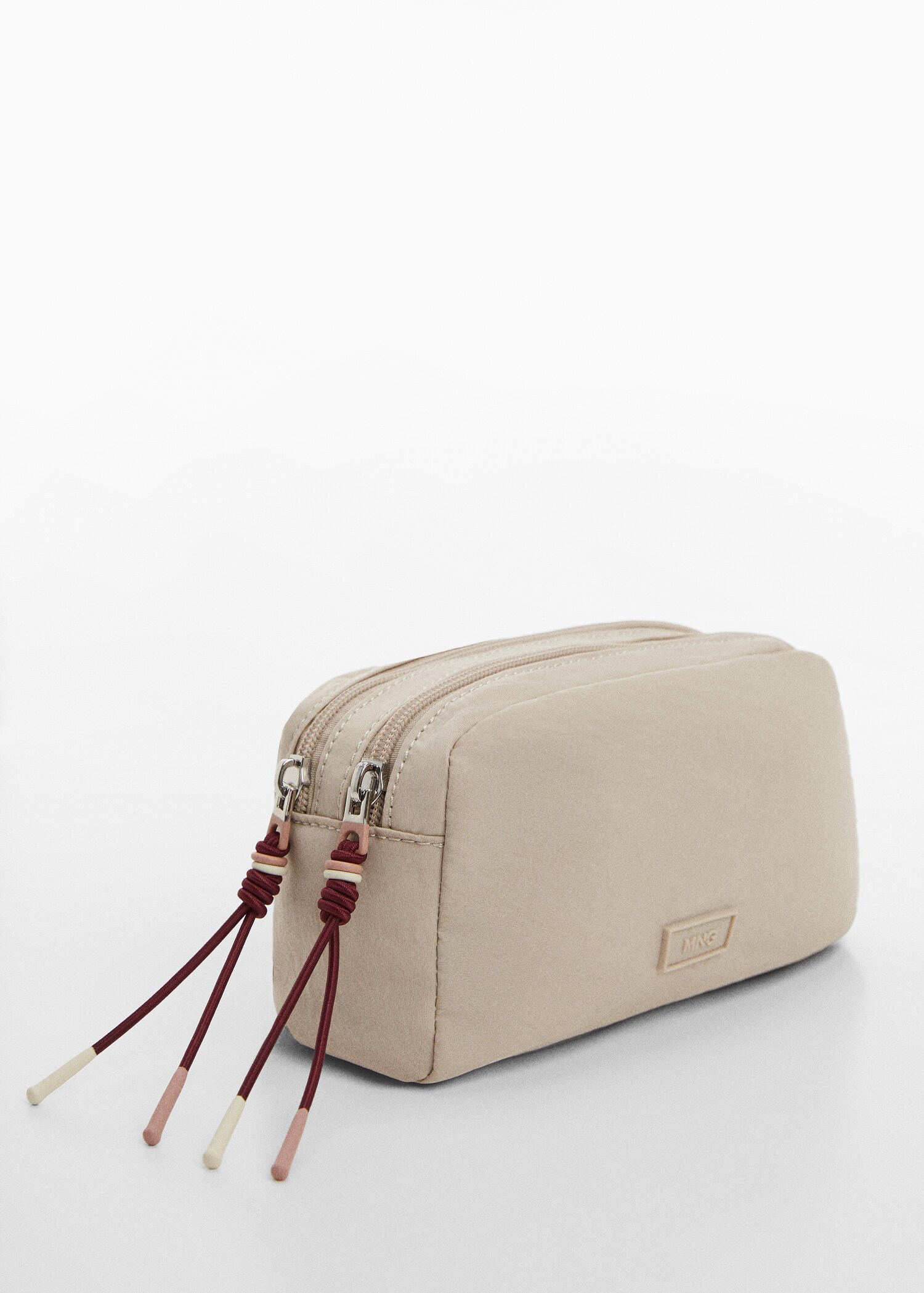 Double-zip toiletry bag with logo - Medium plane