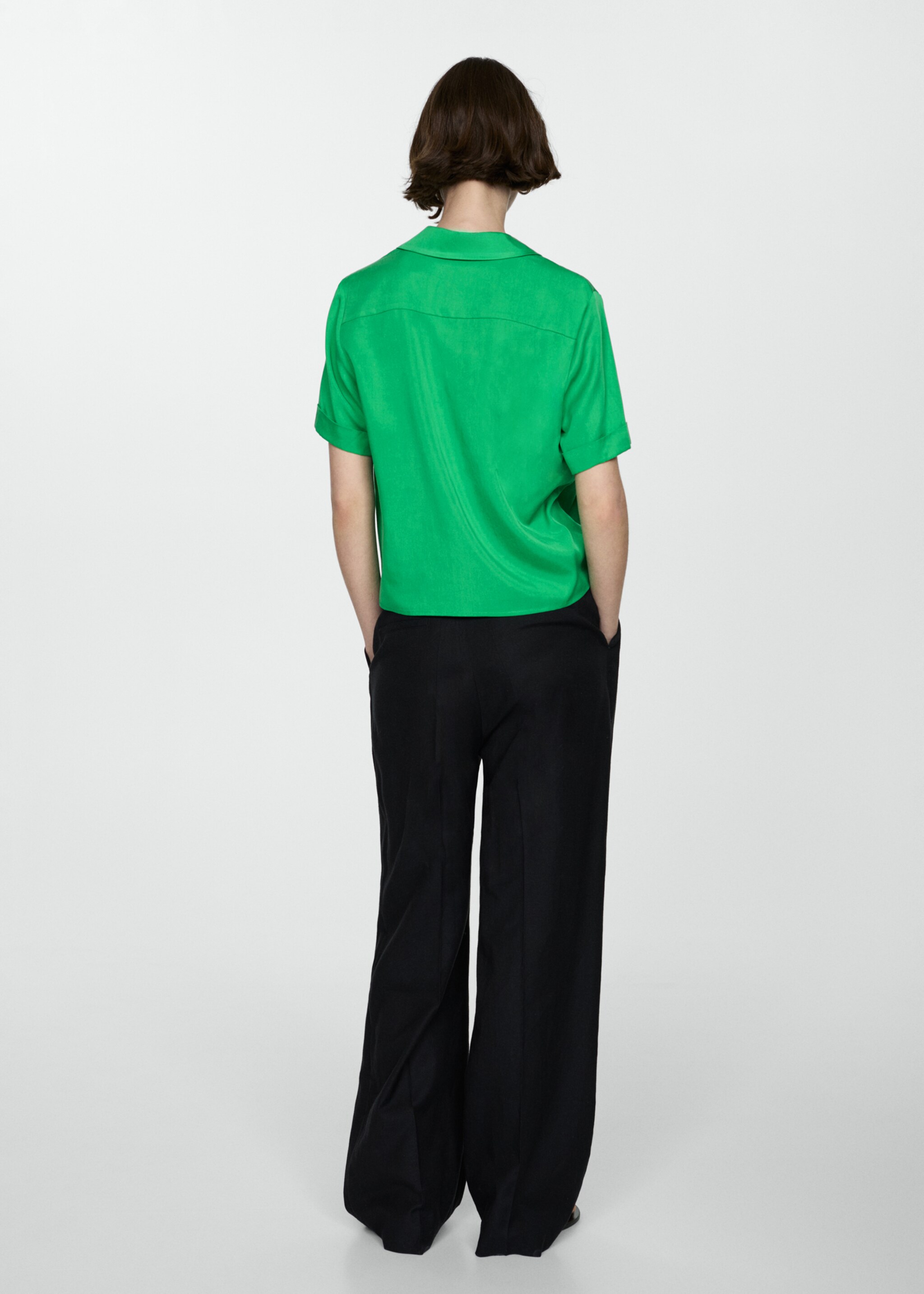 100% lyocell shirt - Reverse of the article, Green. Ref: 67037120-00.