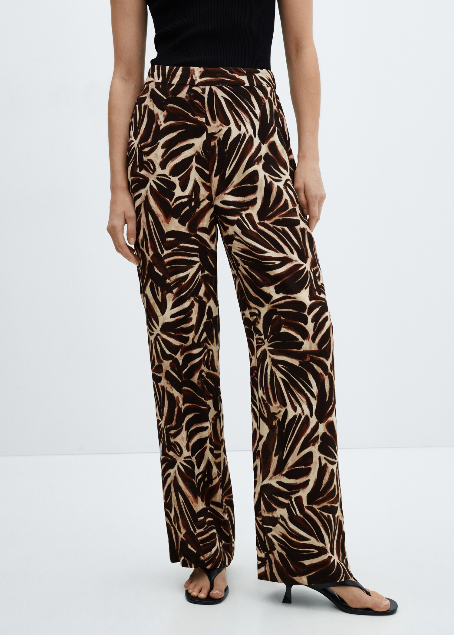 Pantalón fluido estampado - Plano medio