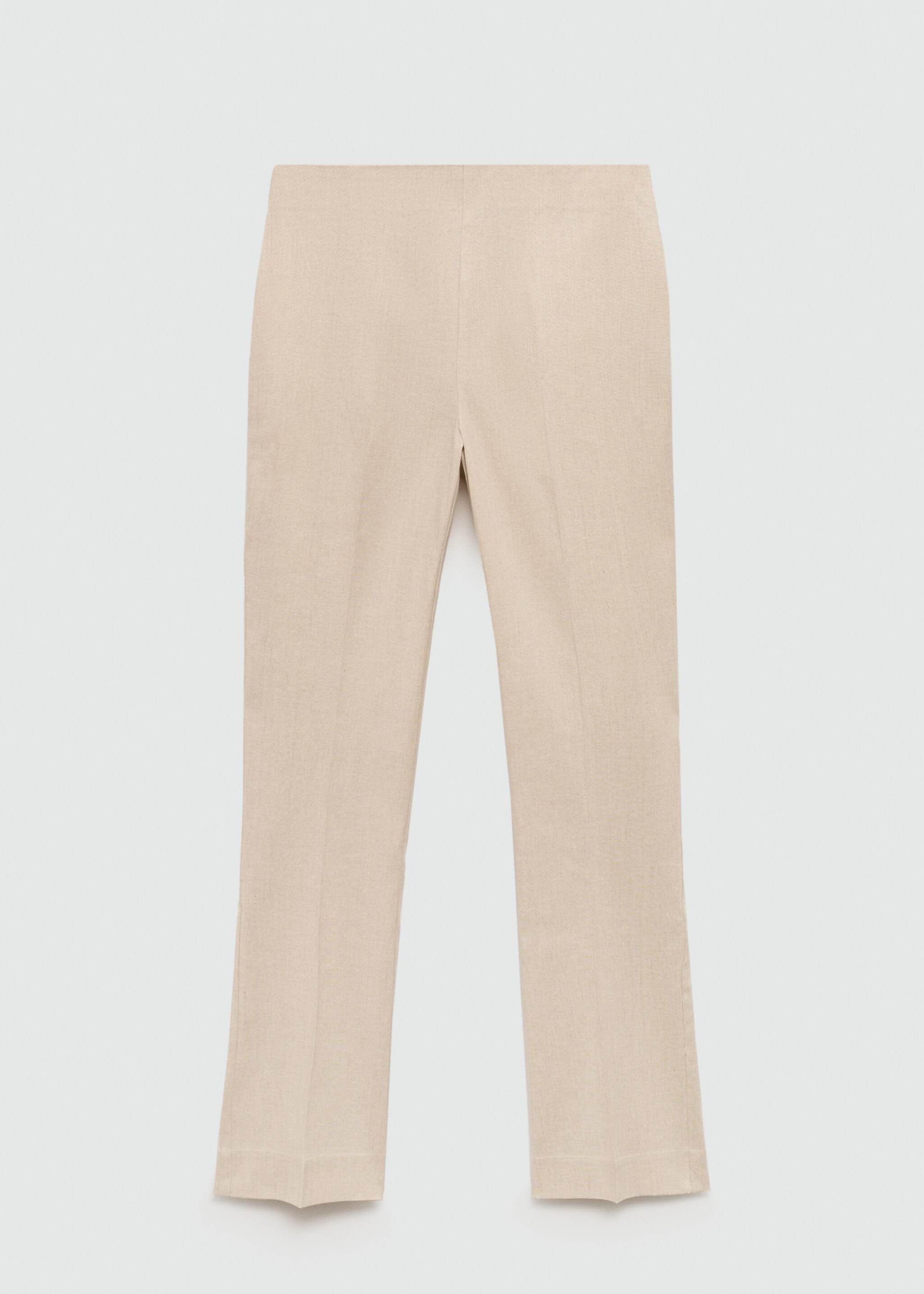 Linen flared trousers - Article without model, Beige. Ref: 67037125-00.