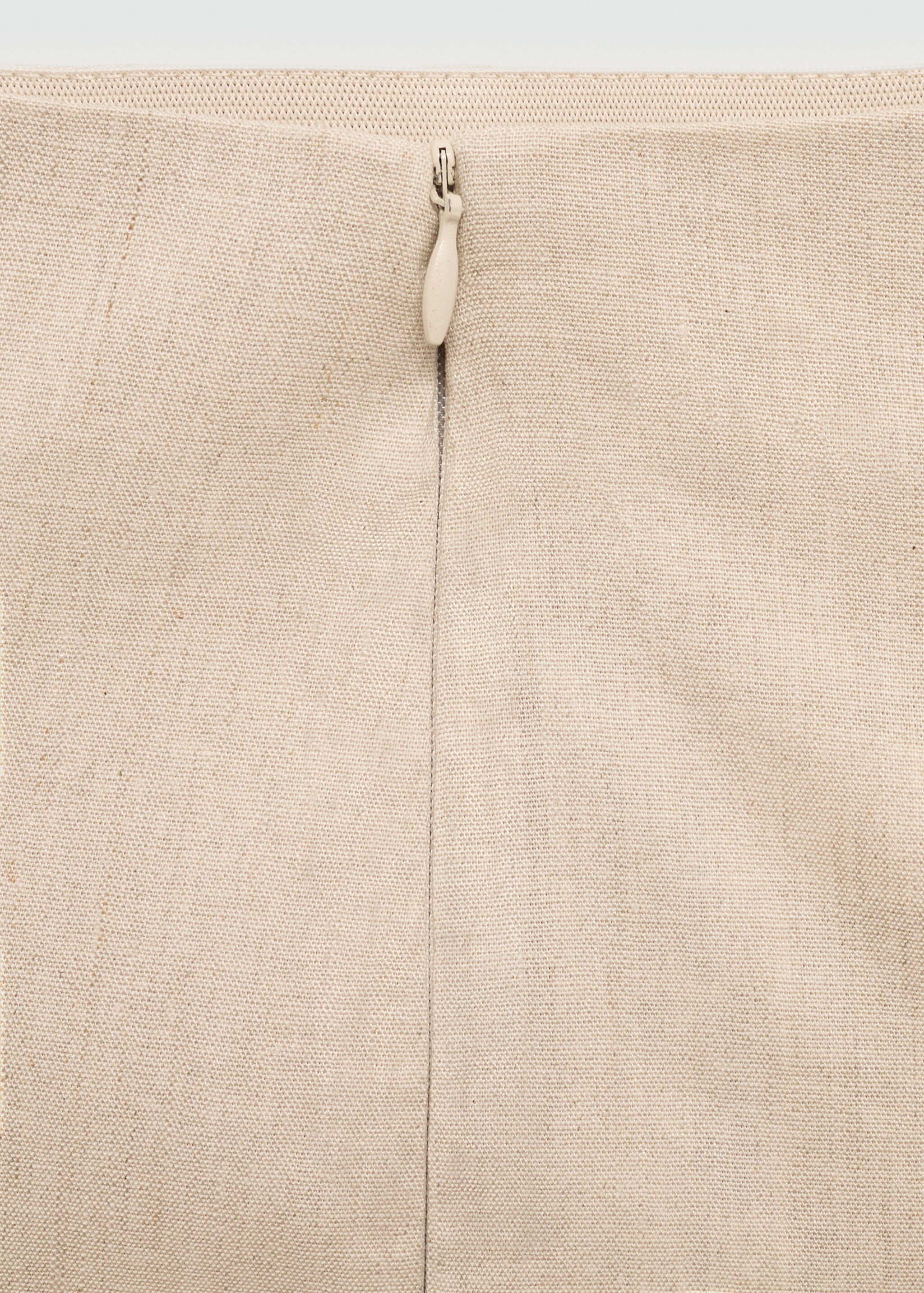 Linen flared trousers - Details of the article 0, Beige. Ref: 67037125-00.