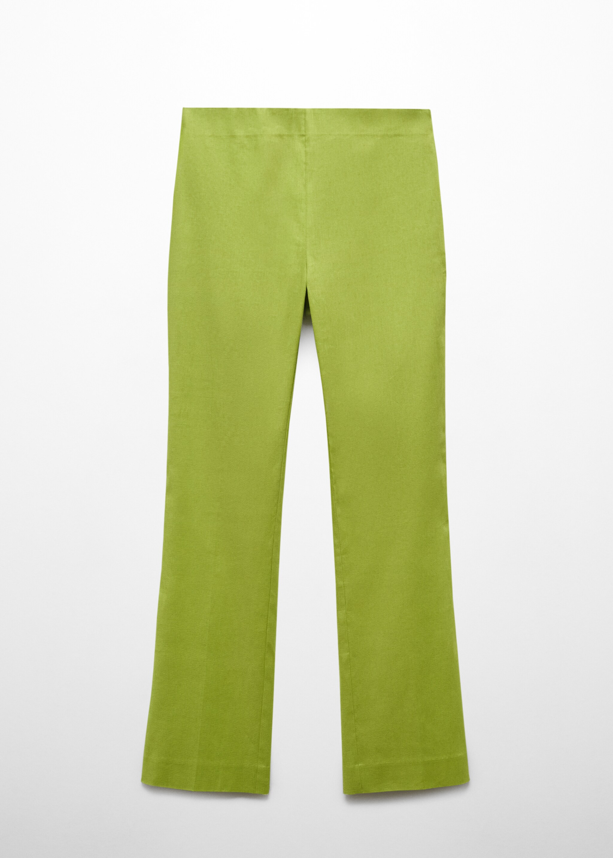 Linen flared trousers - Article without model, Green. Ref: 67037125-00.